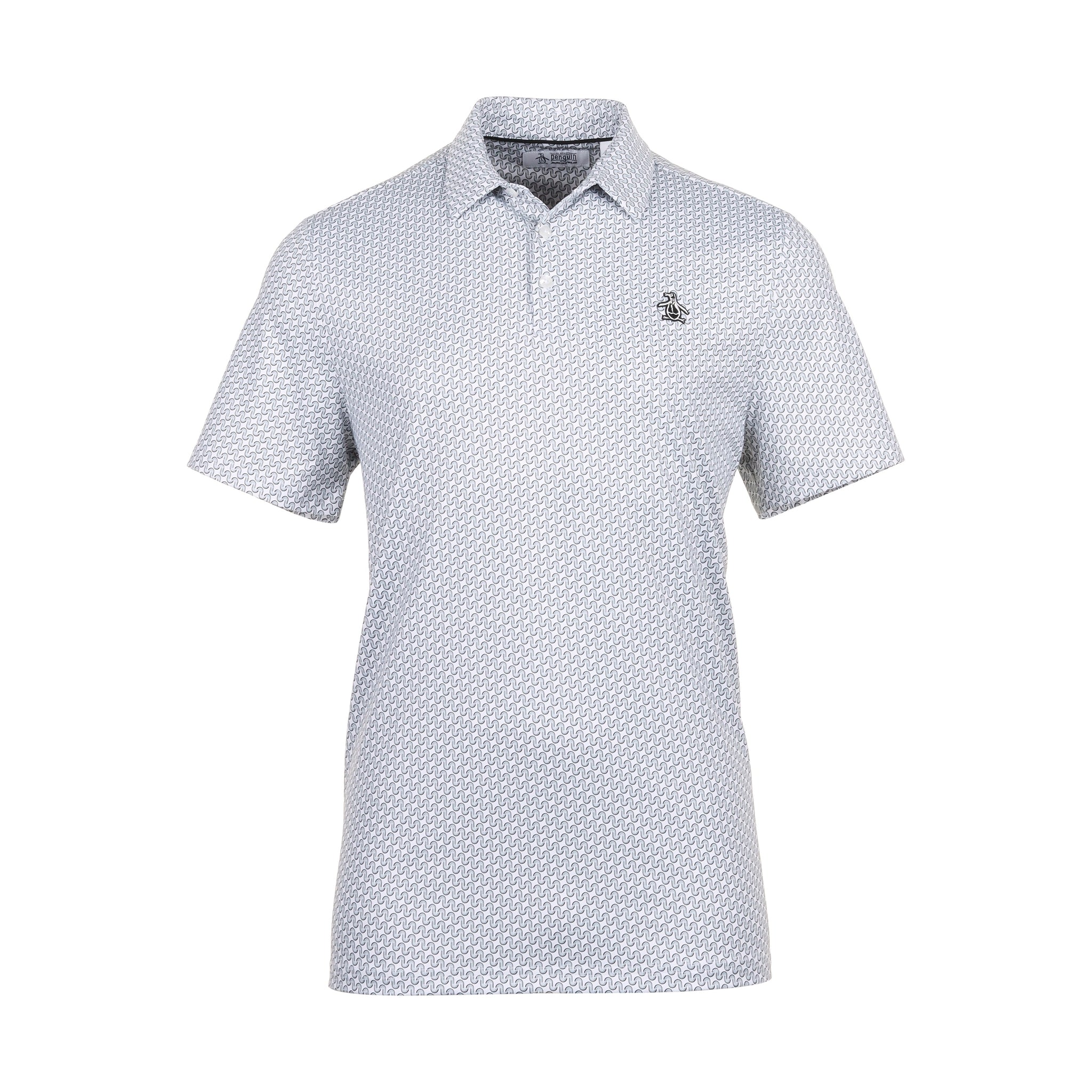 Original Penguin Golf Heritage Geo Print Polo Shirt Quarry 038