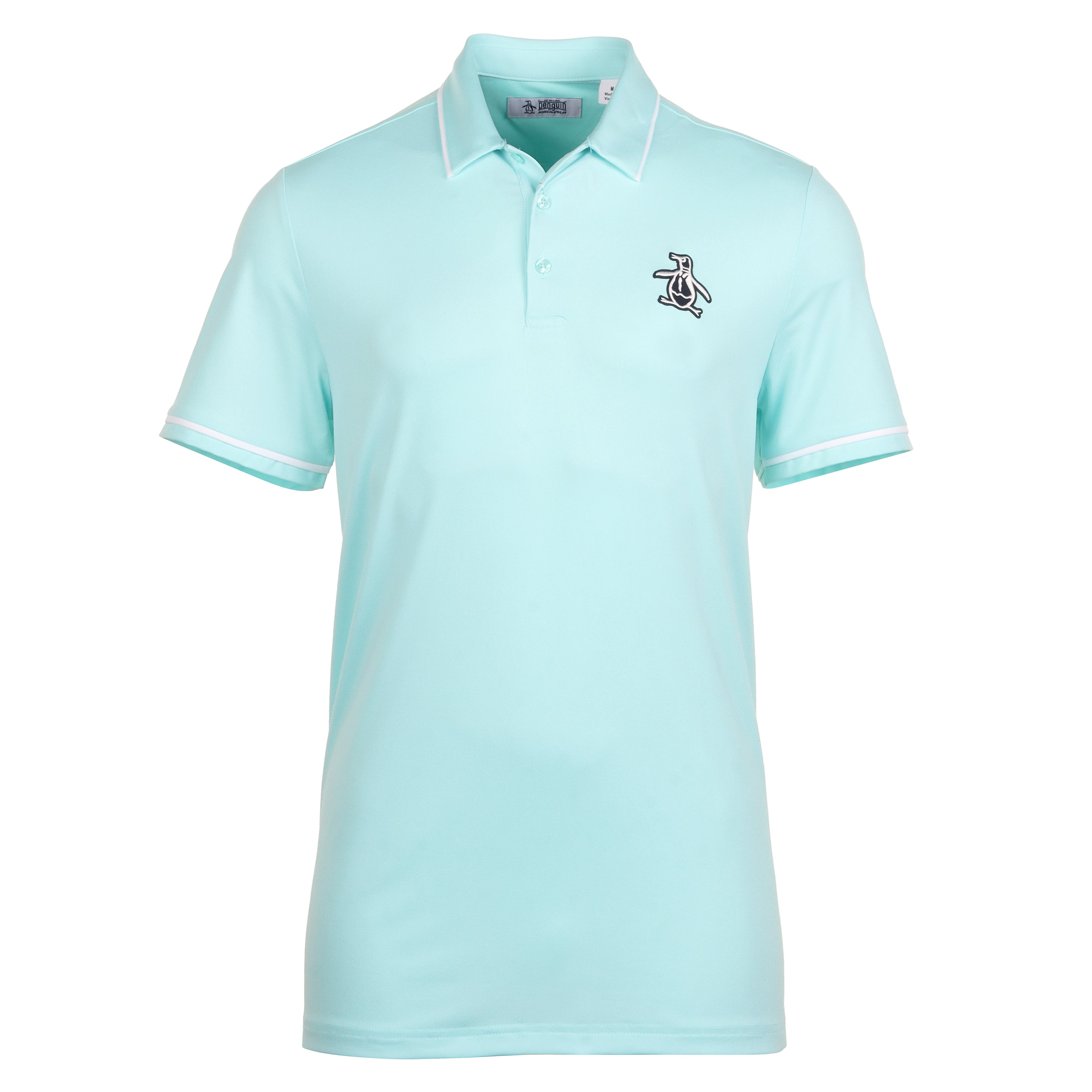 Original Penguin Golf Heritage Polo Shirt OGKSD008 Tanager Turquoise ...