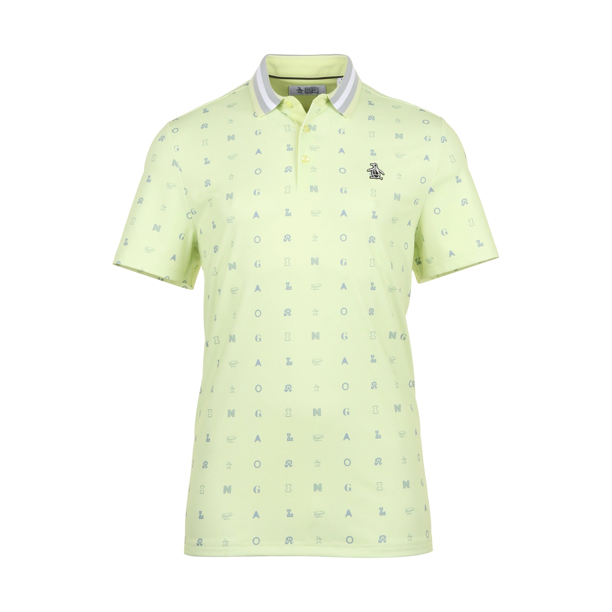 Original Penguin Golf Original All Over Pete Print Polo Shirt - Shadow Lime 341_1