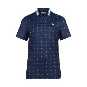 Original Penguin Golf Original All Over Pete Print Polo Shirt - Black Iris 417_1