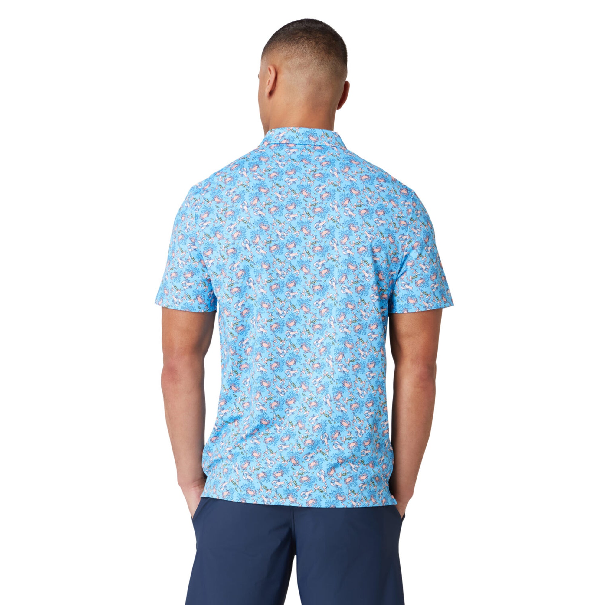 Original Penguin Golf Ocean Caddy Polo Shirt Blue Grotto 457