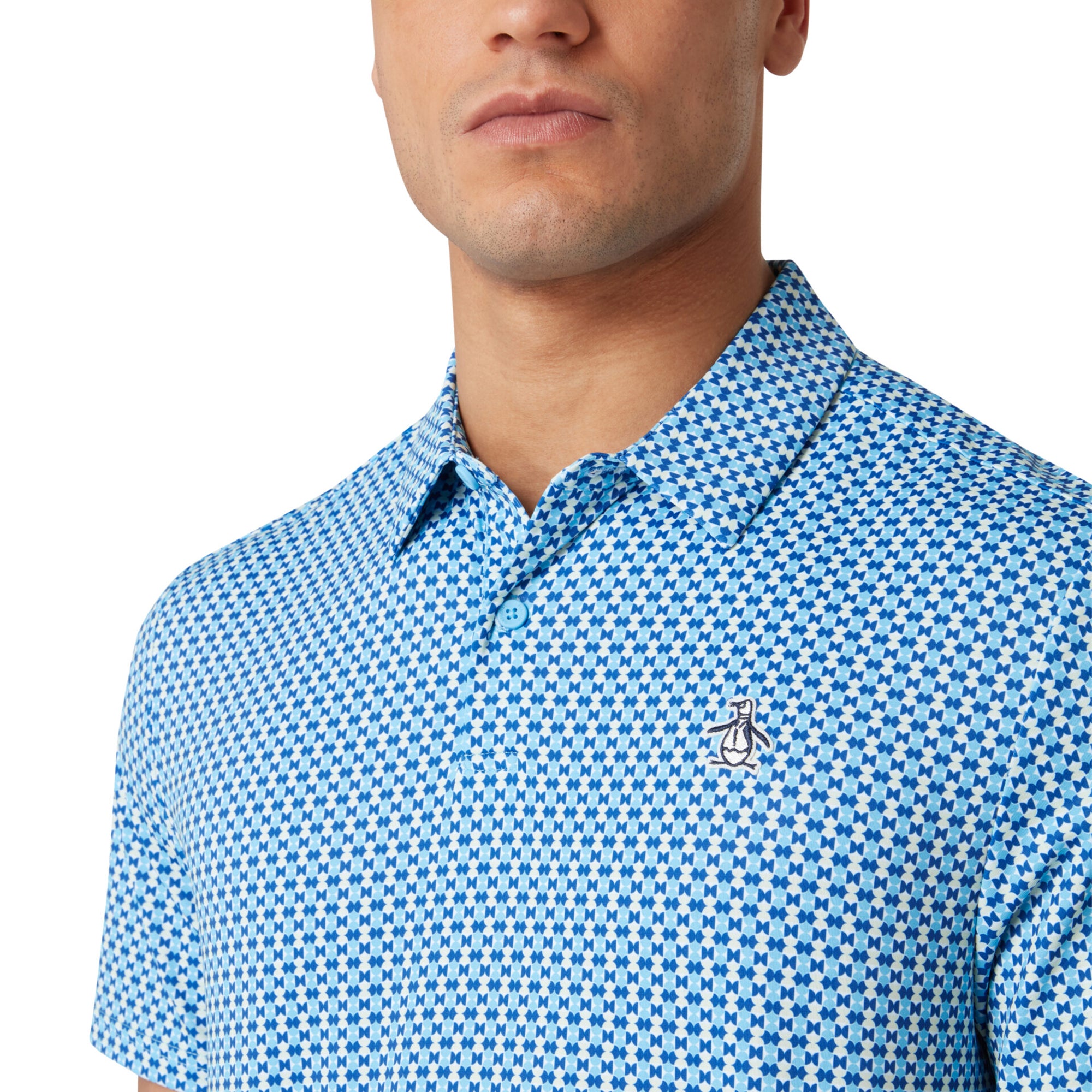 Original Penguin Golf Pete's Bow Tie Polo Shirt Blue Grotto 457