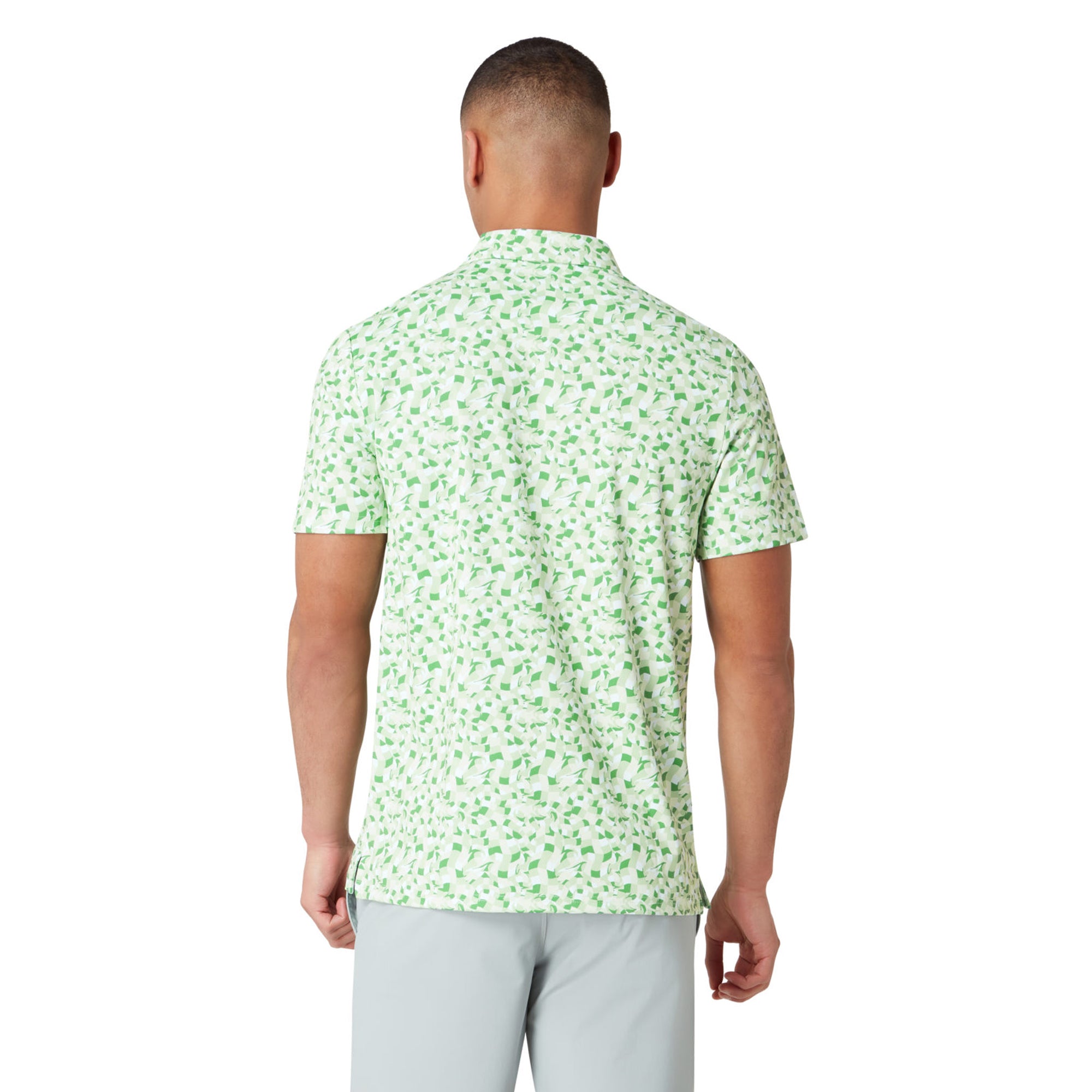 Original Penguin Golf Under Water Mosaic Polo Shirt Spruce Stone 338