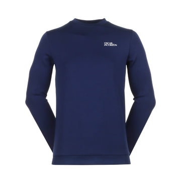 Oscar Jacobson Johnstone Tour Crew Neck Navy