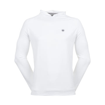 Peter Millar Pine Performance Hoodie White