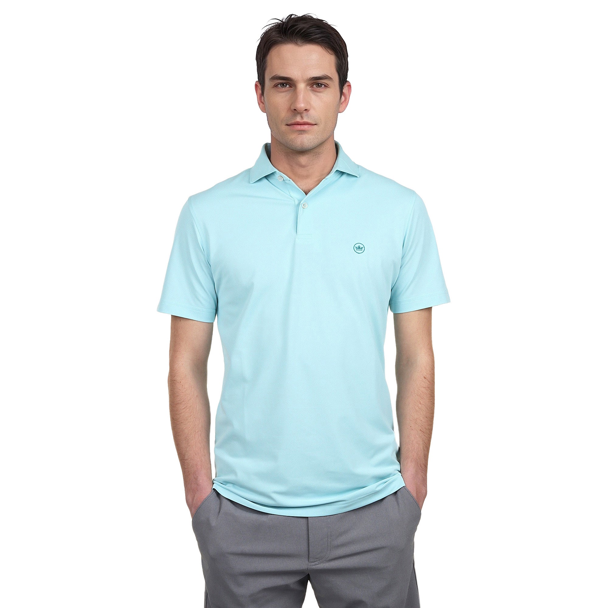 Peter Millar Soul Performance Mesh Shirt Blue Spruce