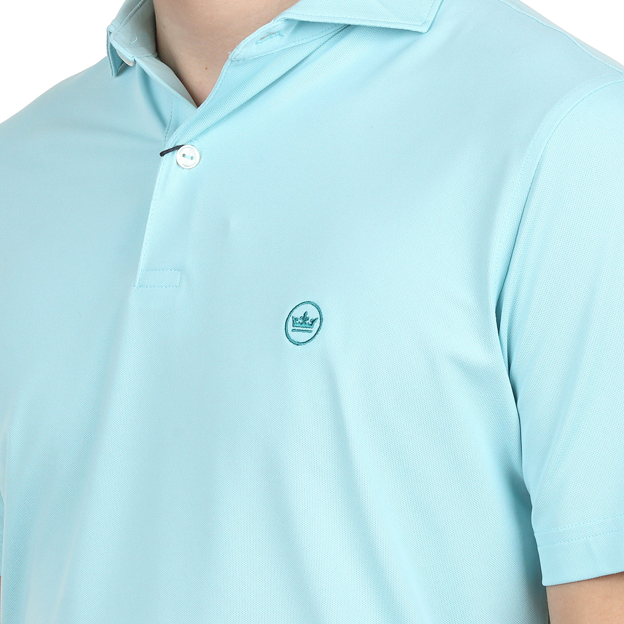 Peter Millar Soul Performance Mesh Shirt Blue Spruce