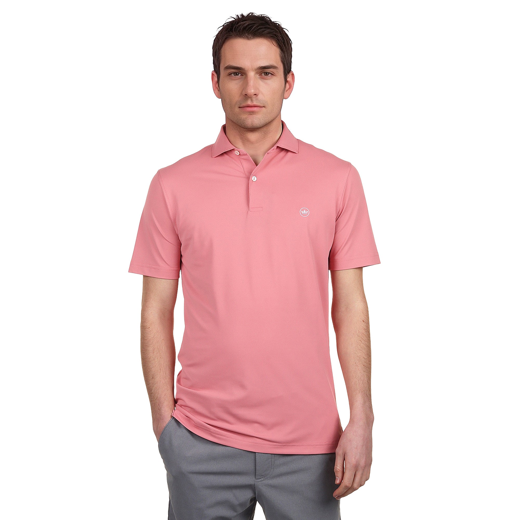 Peter Millar Soul Performance Mesh Shirt Pink Crepe