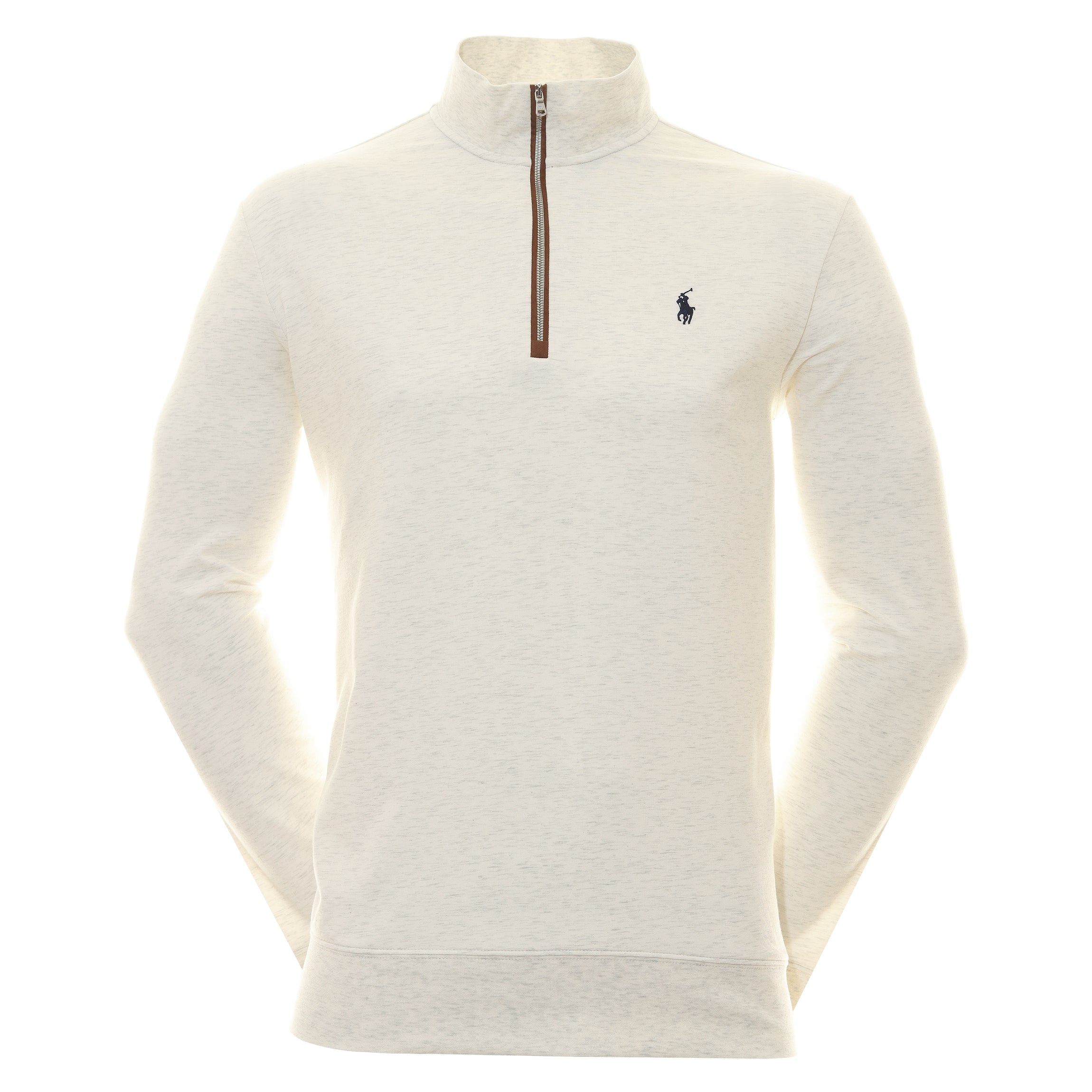 Ralph lauren half zip best sale sueded rib cotton jumper