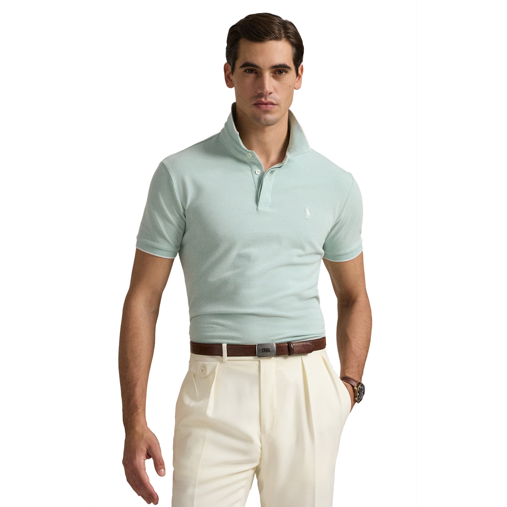 Polo Golf Ralph Lauren Mesh Tipped Shirt Celadon 005