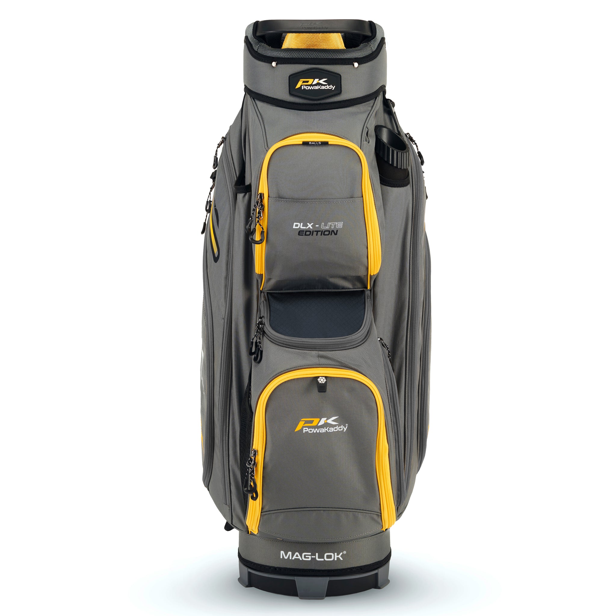 PowaKaddy DLX-Lite Cart Bag Gunmetal/Yellow 