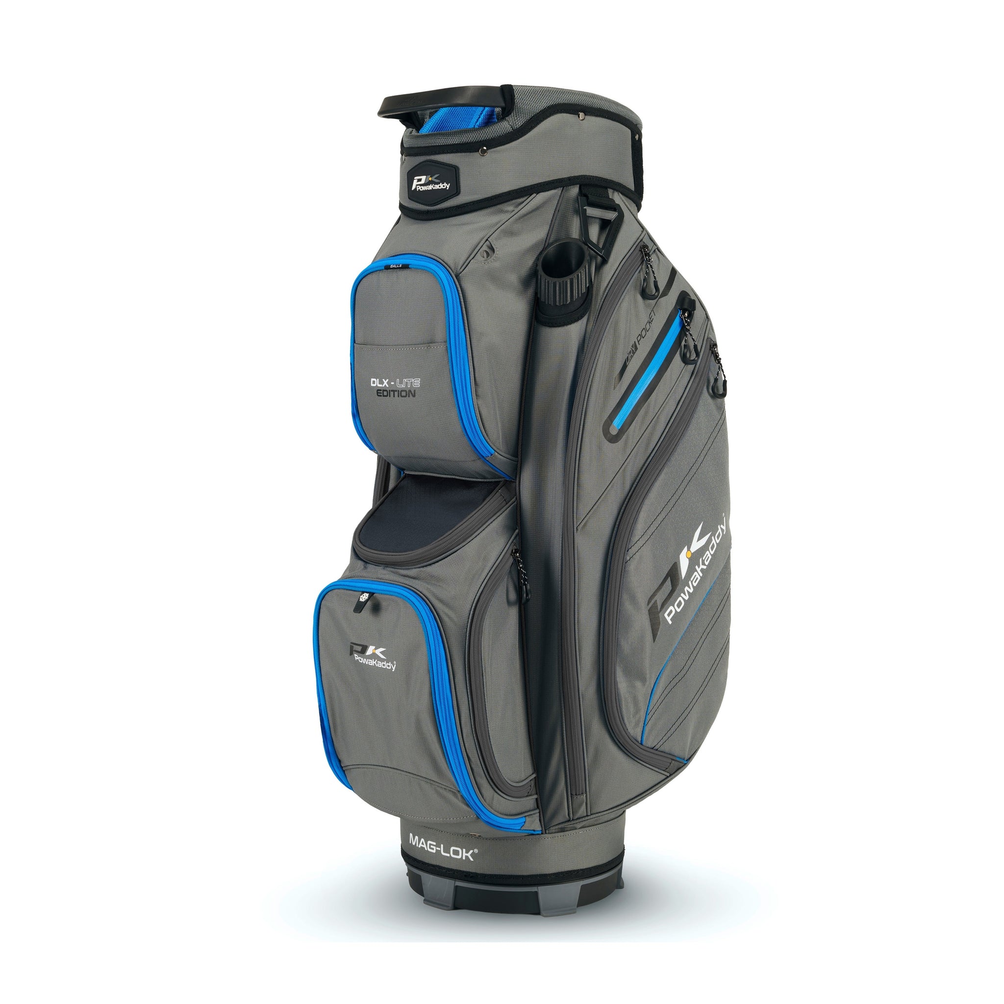 PowaKaddy DLX-Lite Cart Bag Gunmetal/Blue