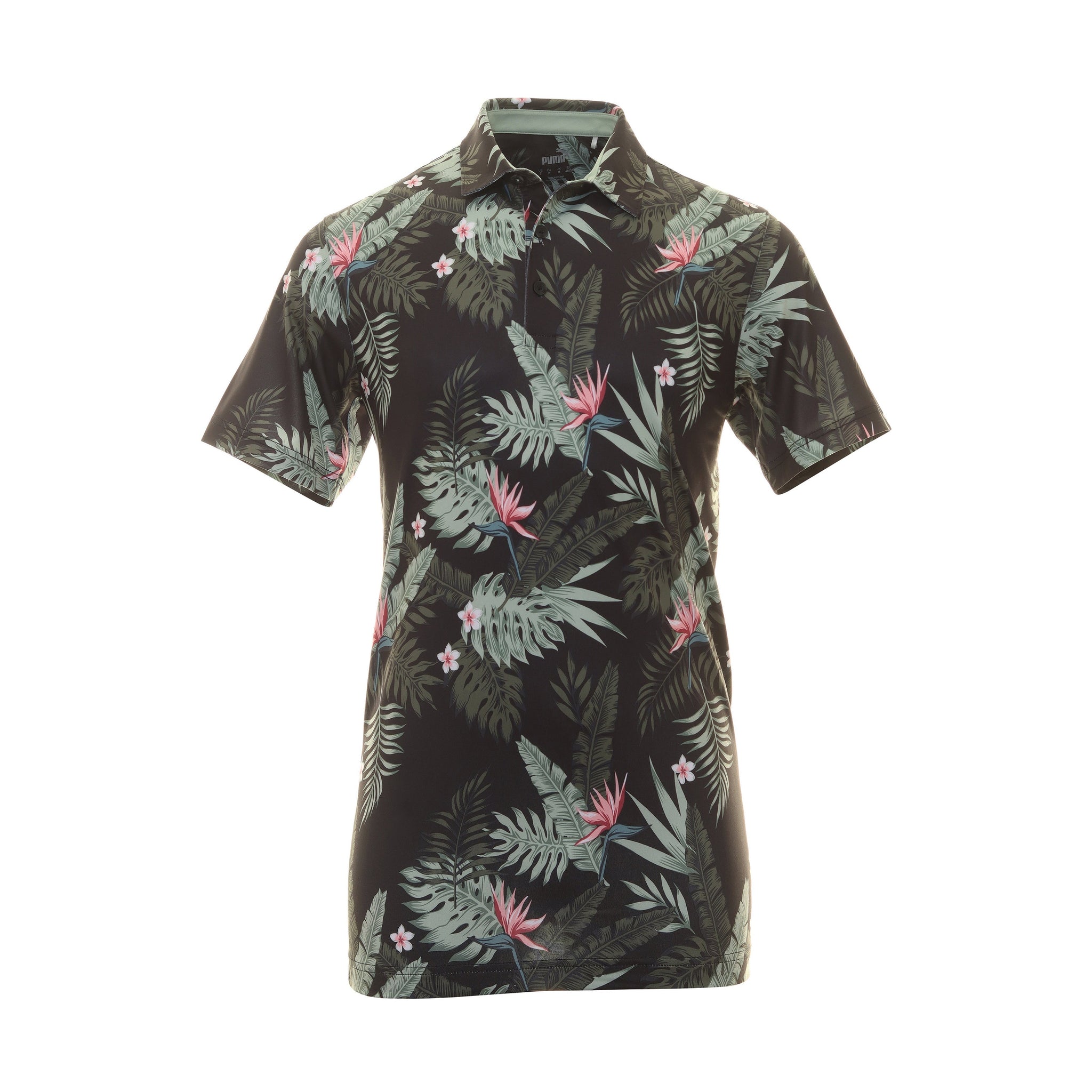 Puma Golf Aloha Polo Shirt Puma Black/Eucalyptus 03