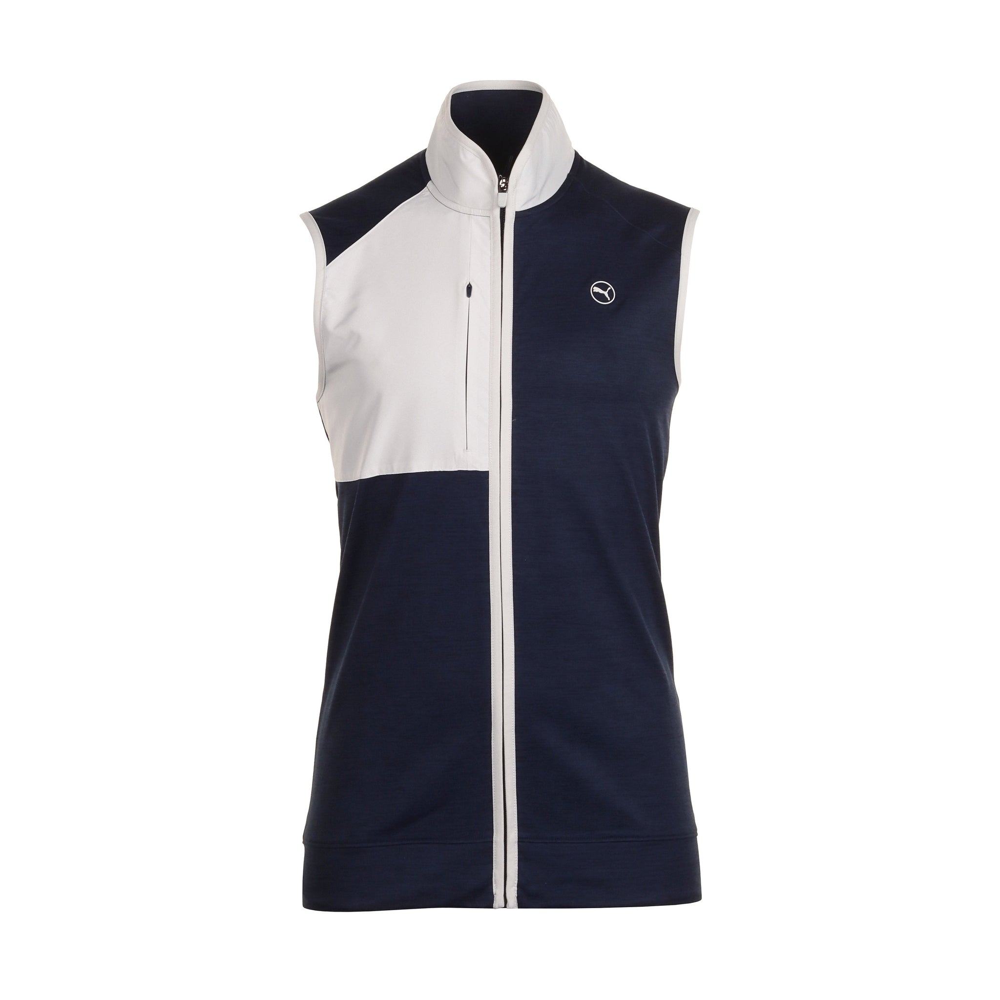 Puma Golf Cloudspun Vest Deep Navy Heather/Ash Grey 02