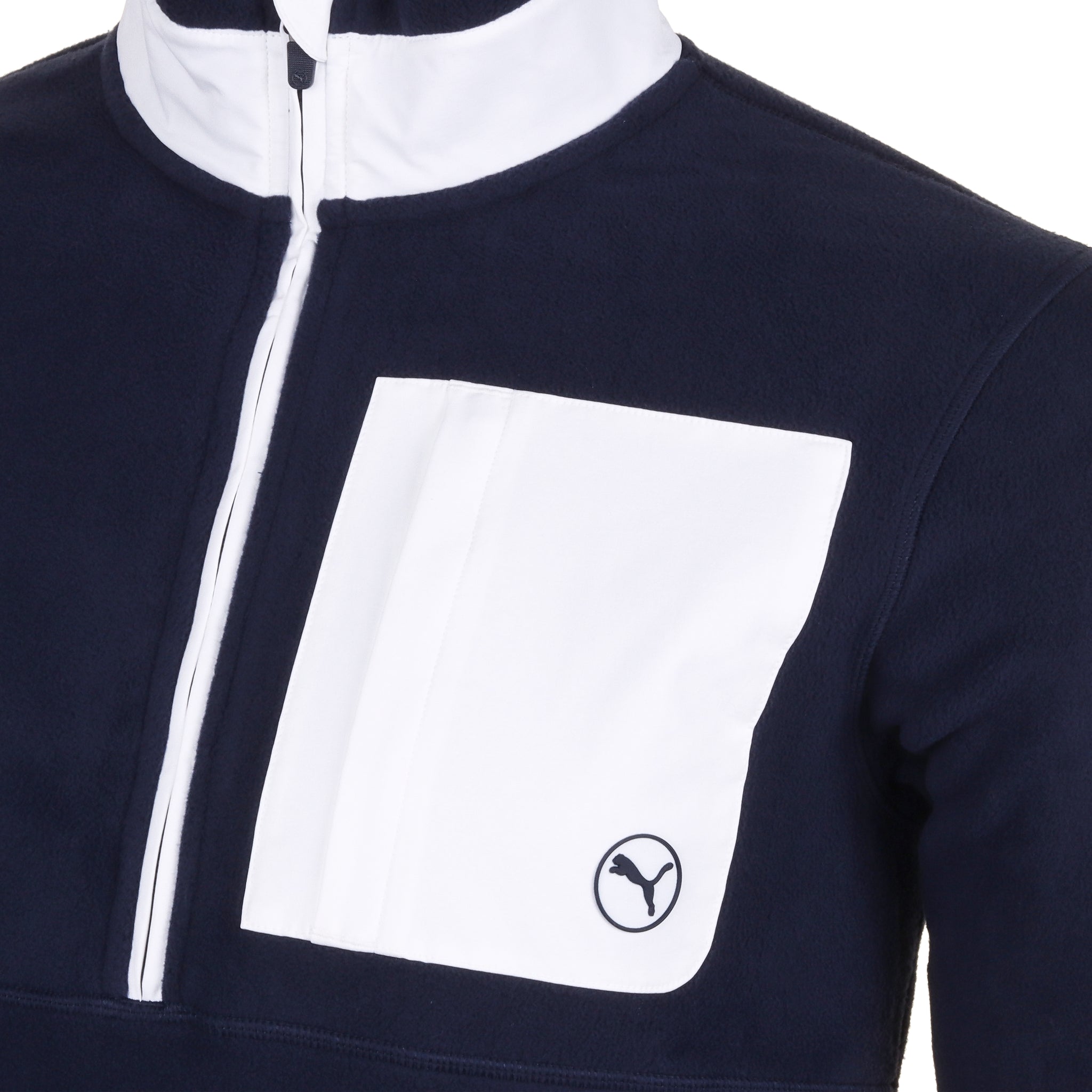 Puma Golf Fleece 1/4 Zip Deep Navy/White Glow 01