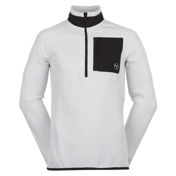 Puma Golf Fleece 1/4 Zip Ash Grey/Puma Black 02