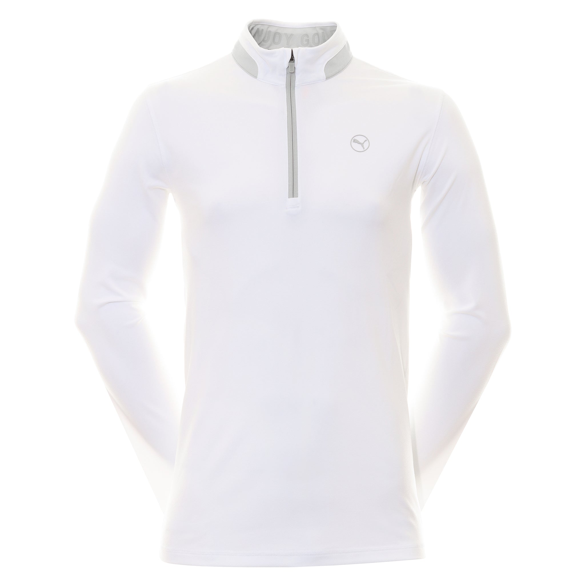 Puma Golf Lightweight 1/4 Zip White Glow/Ash Grey 02