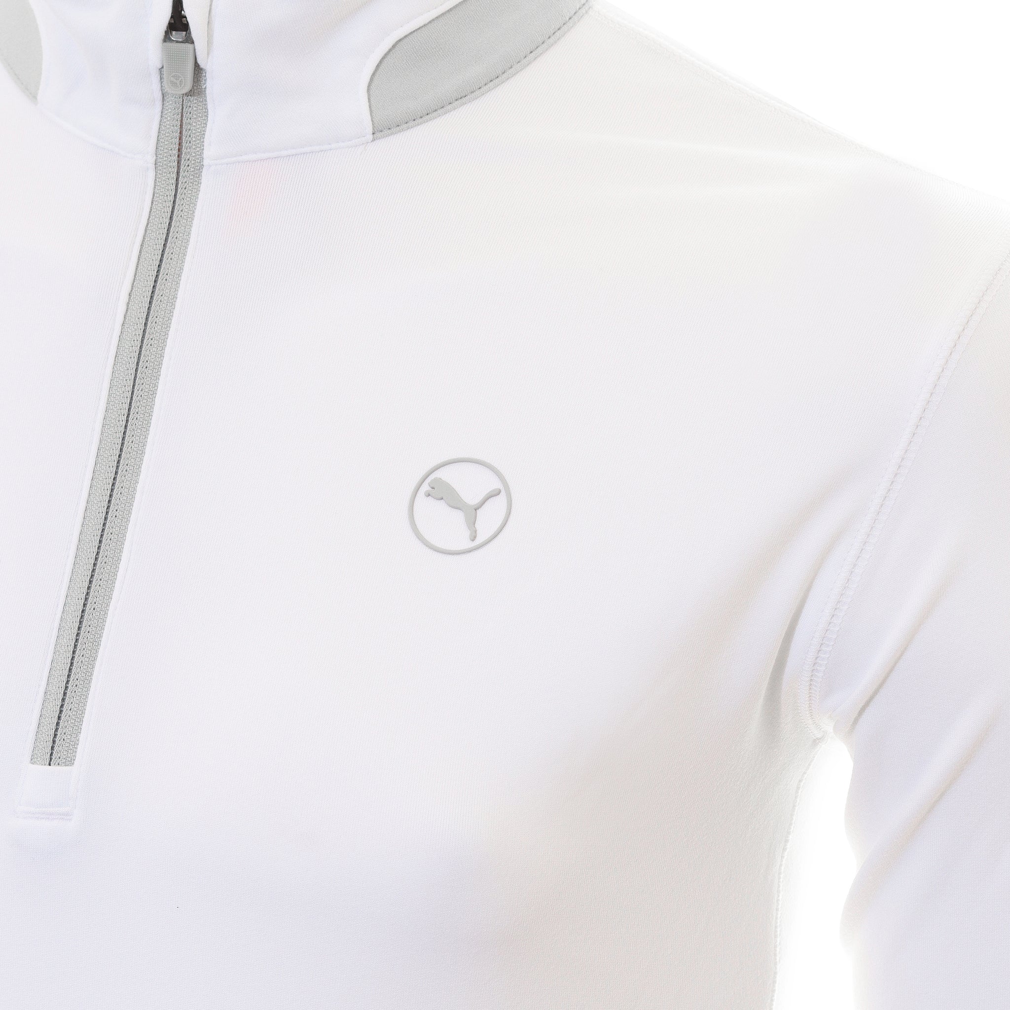 Puma Golf Lightweight 1/4 Zip White Glow/Ash Grey 02