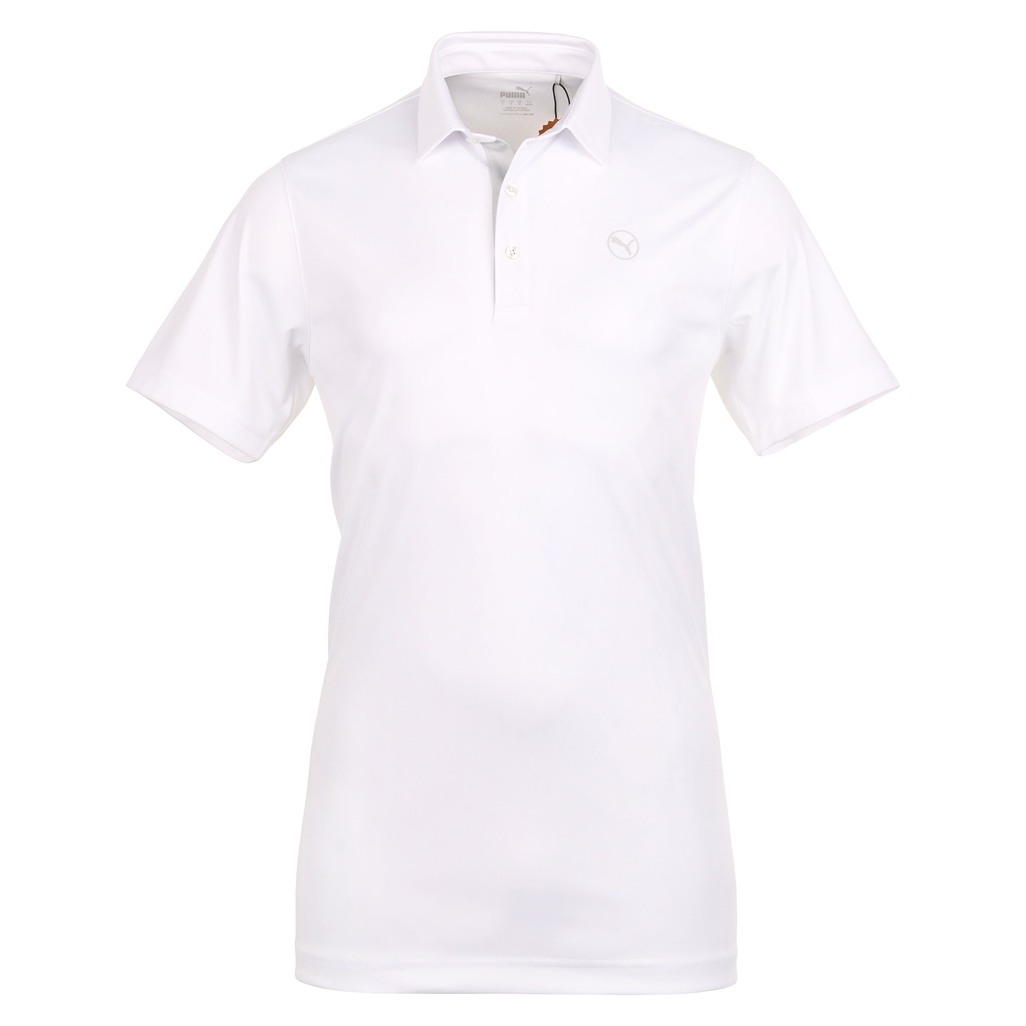 Puma Golf Pure Solid Polo Shirt White Glow 02