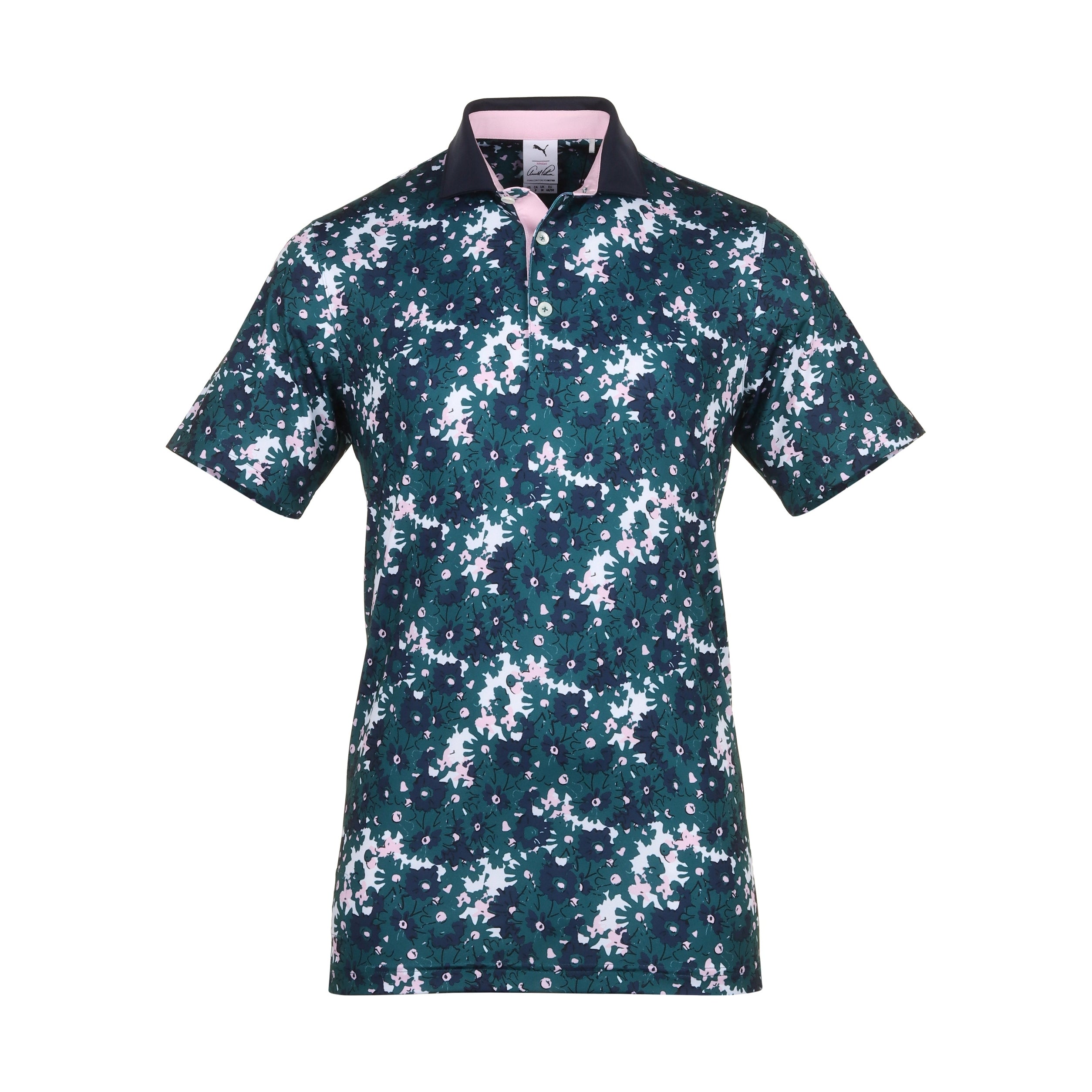 Puma Golf X Arnold Palmer Floral Shirt 623954 Cold Green 04 & Function18