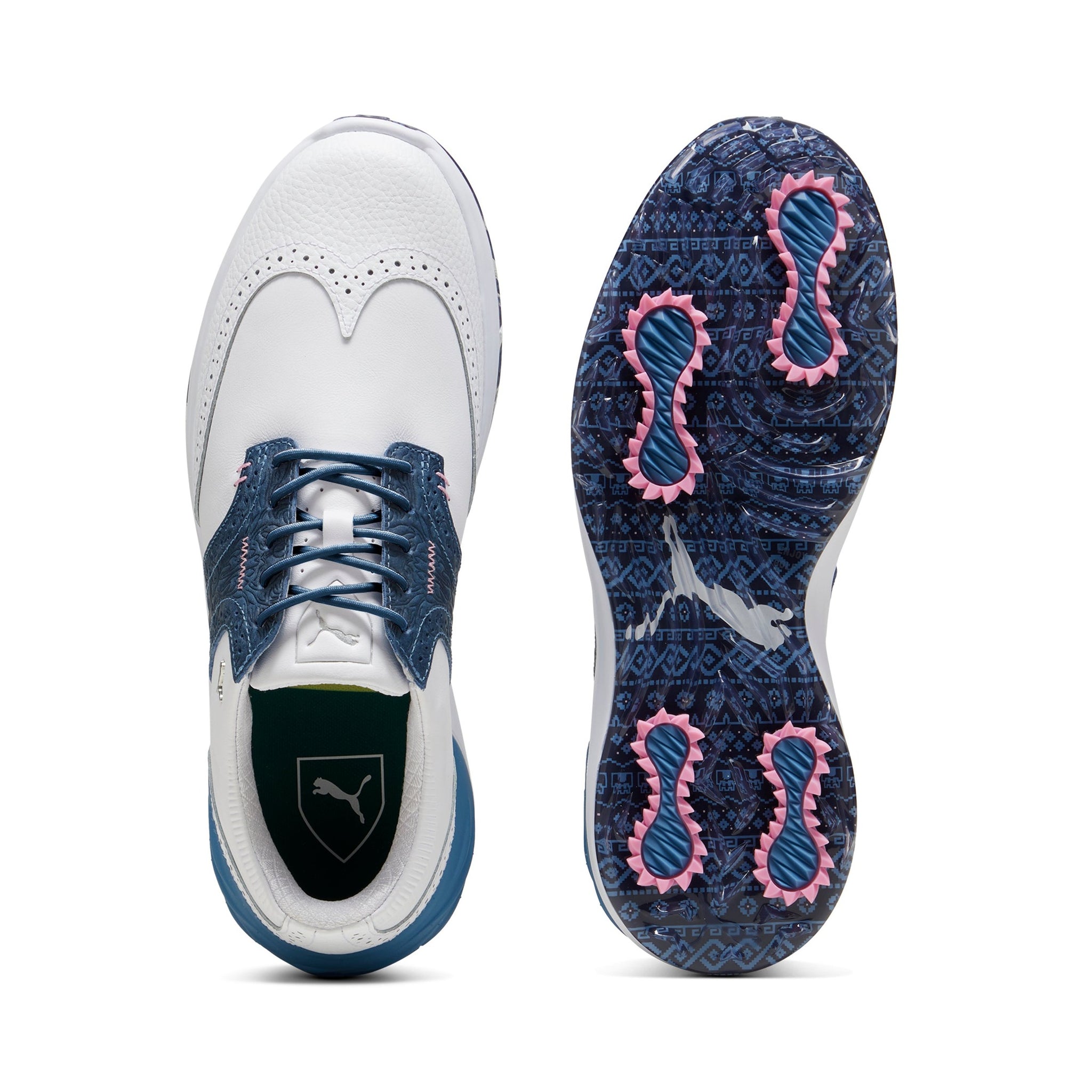 Puma Phantomcat Nitro Fair Isle LE Edition Golf Shoes 310223 Puma White Blue Horizon 01 Function18 Restrictedgs