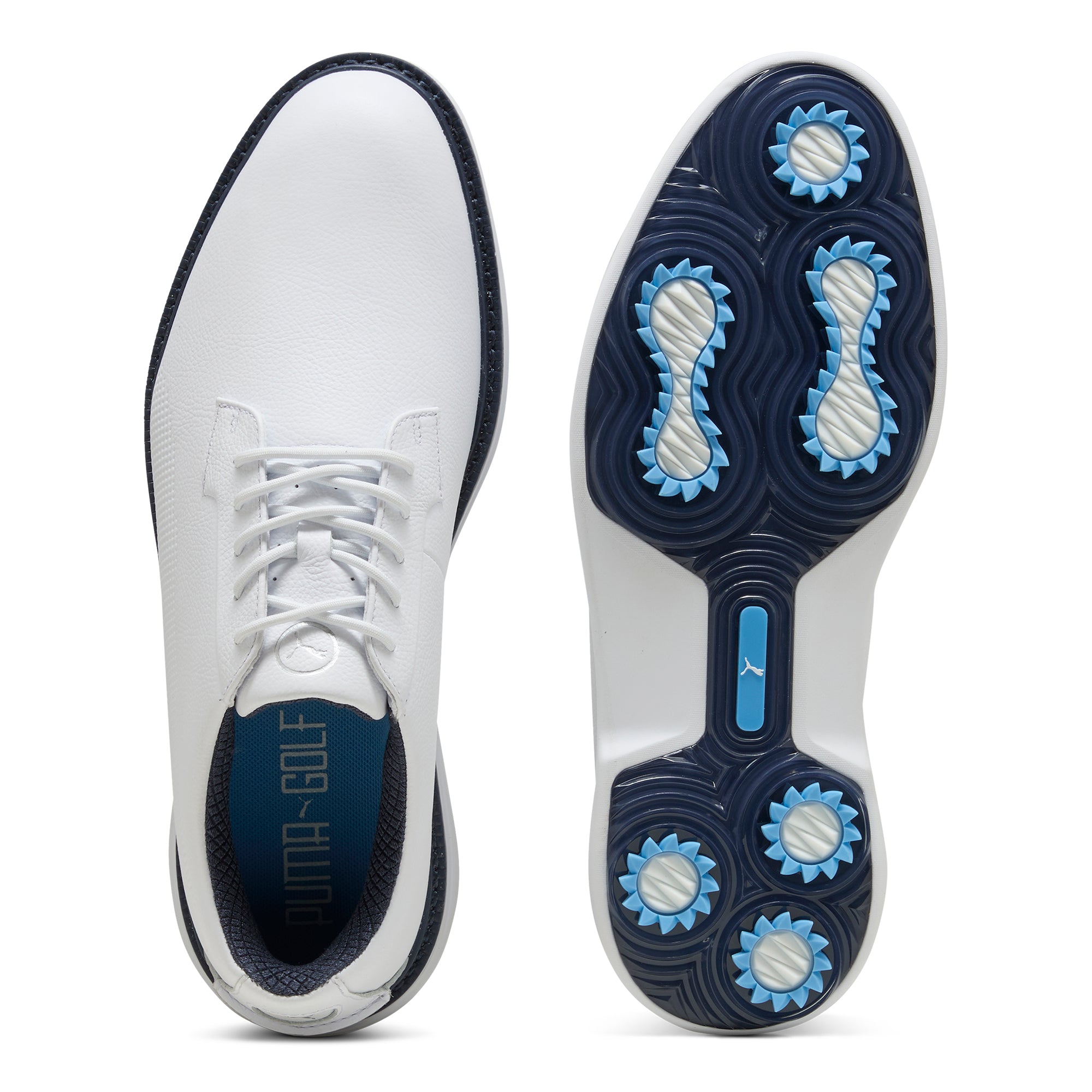 Puma Royale Golf Shoes White/Navy/Light Blue 02