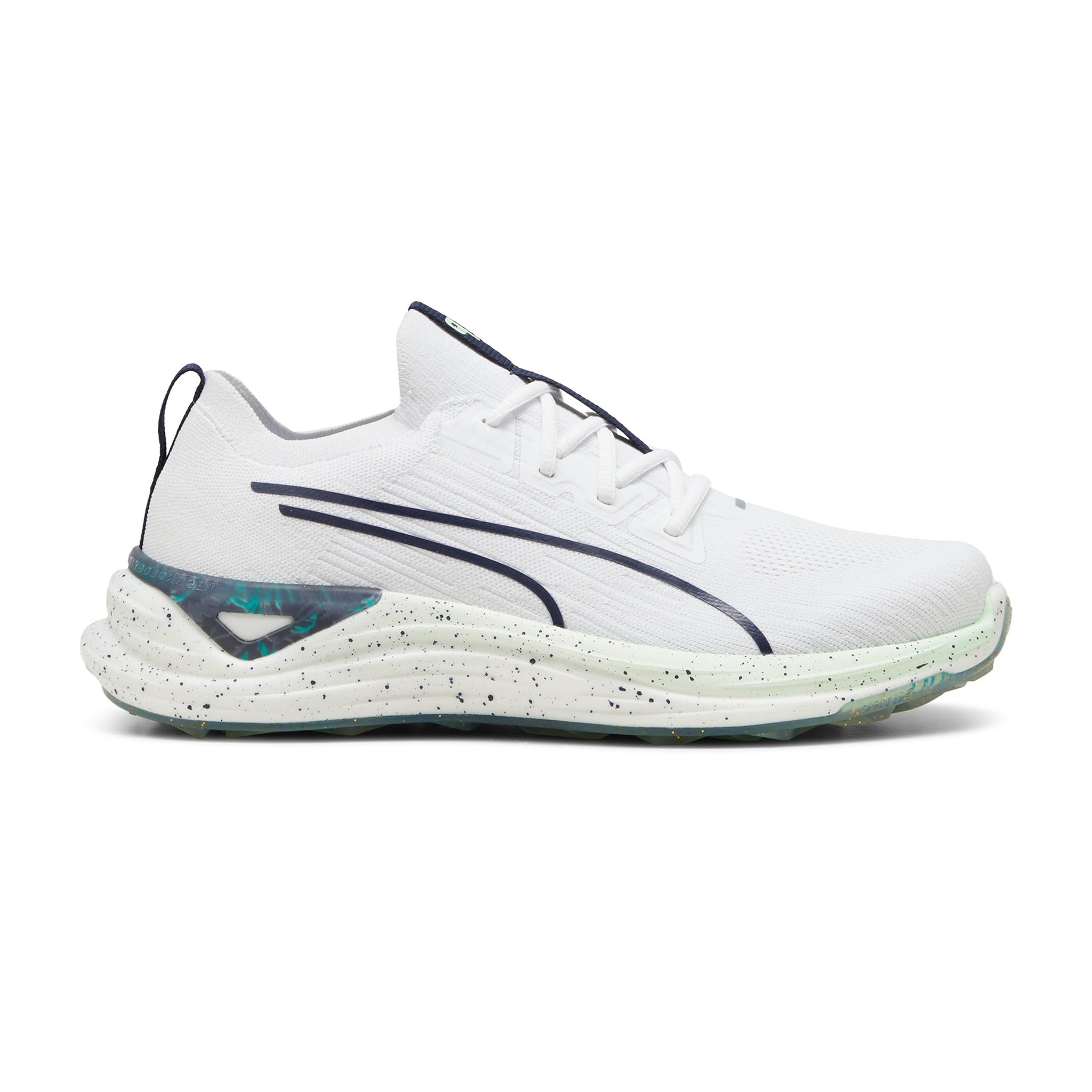 Puma x PTC Electrocat Nitro Golf Shoes White/Navy/Fresh Mint 01