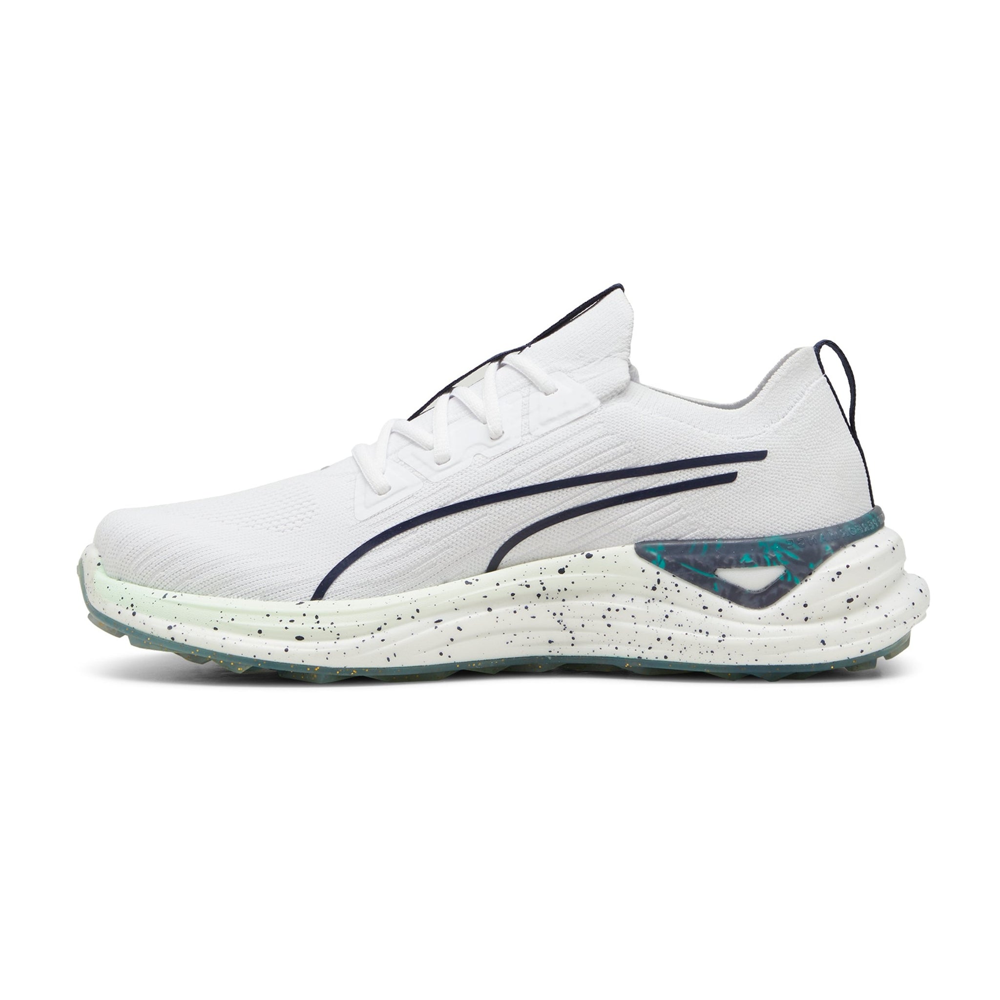 Puma x PTC Electrocat Nitro Golf Shoes White/Navy/Fresh Mint 01