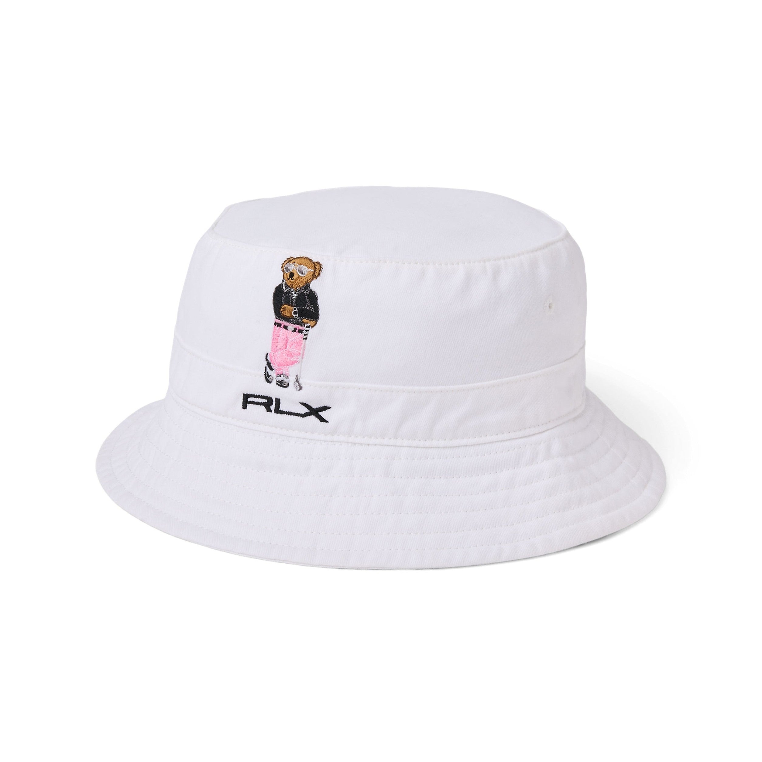 RLX Ralph Lauren Bear Bucket Hat 453940856 White 001 | Function18