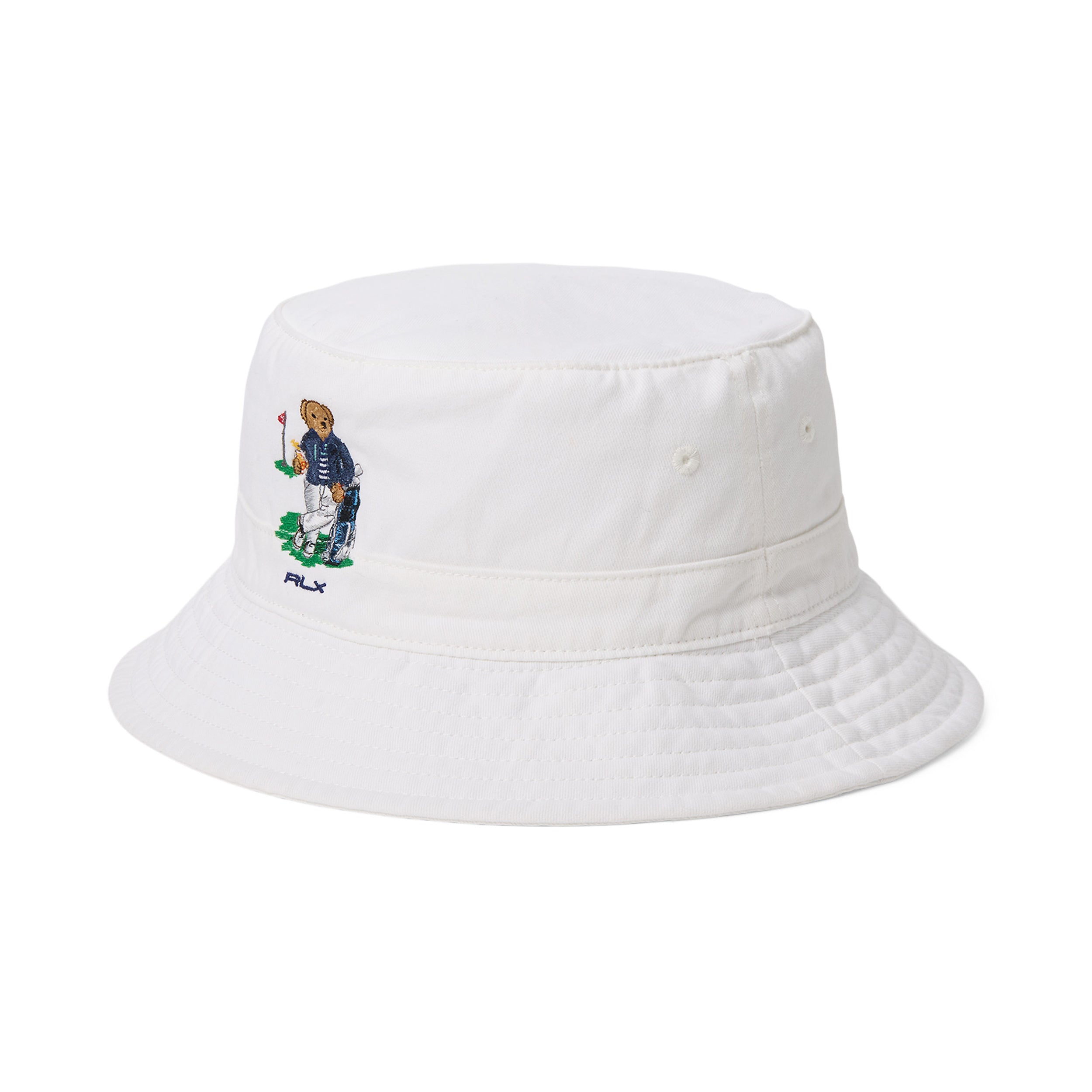 RLX Ralph Lauren Bear Bucket Hat 453956155 White 001 | Function18