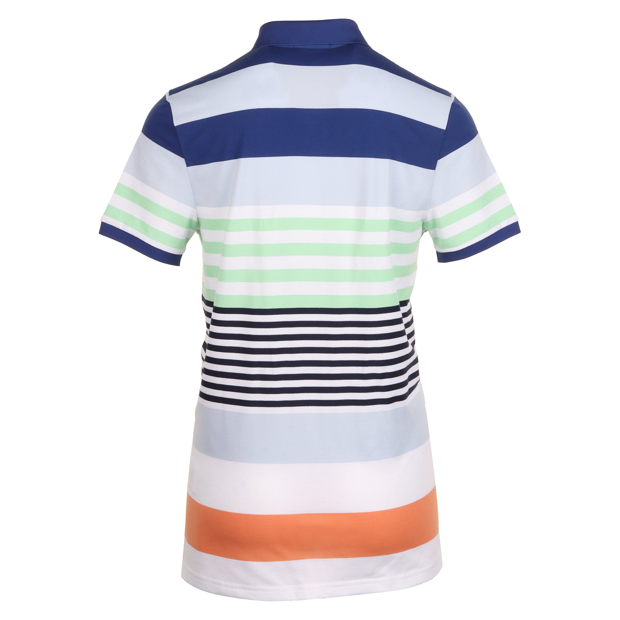 RLX Ralph Lauren Block Stripe Polo Shirt Oxford Blue Multi 001