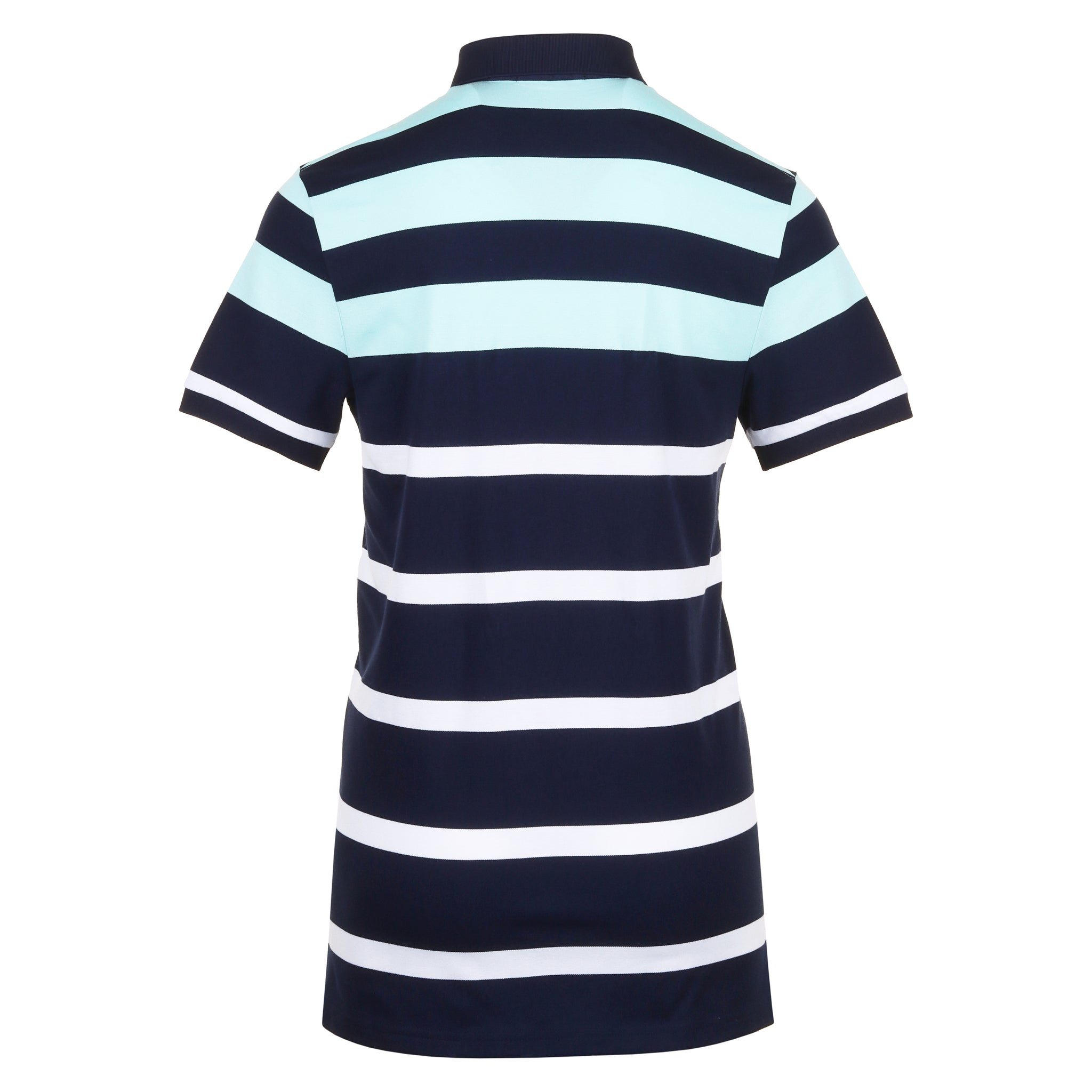 RLX Ralph Lauren Block Stripe Polo Shirt Aqua Multi 002