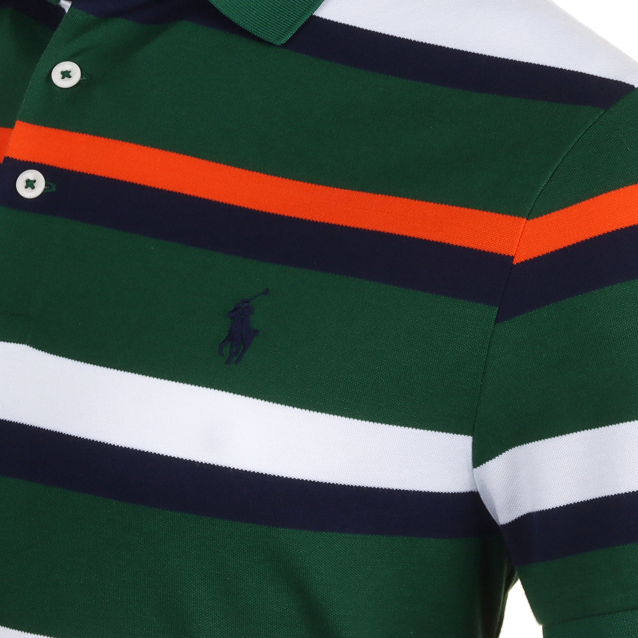 RLX Ralph Lauren Block Stripe Polo Shirt New Forest Multi 001