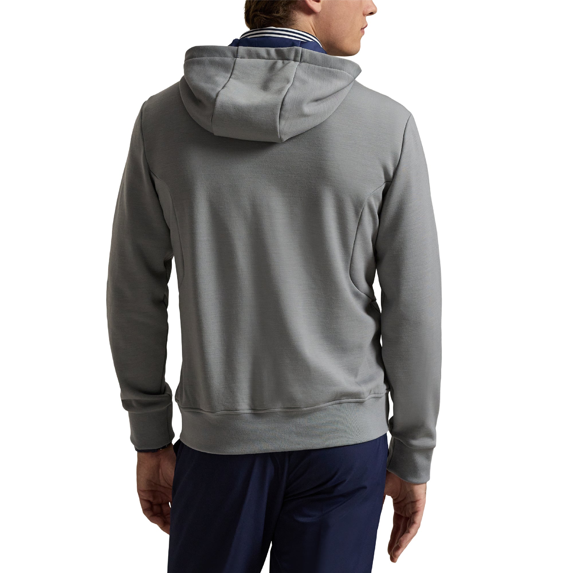 RLX Ralph Lauren Hybrid Full Zip Hoodie Peak Grey/Navy 001