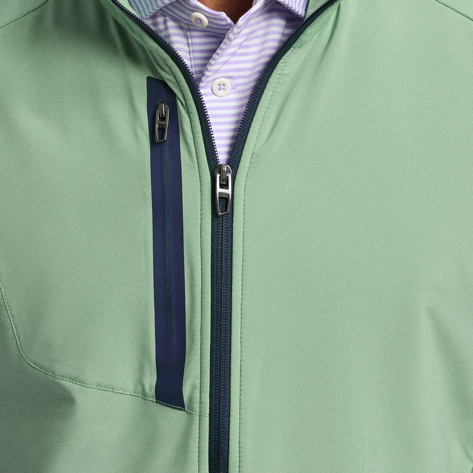 RLX Ralph Lauren Stretch Full Zip Vest Faded Mint 006