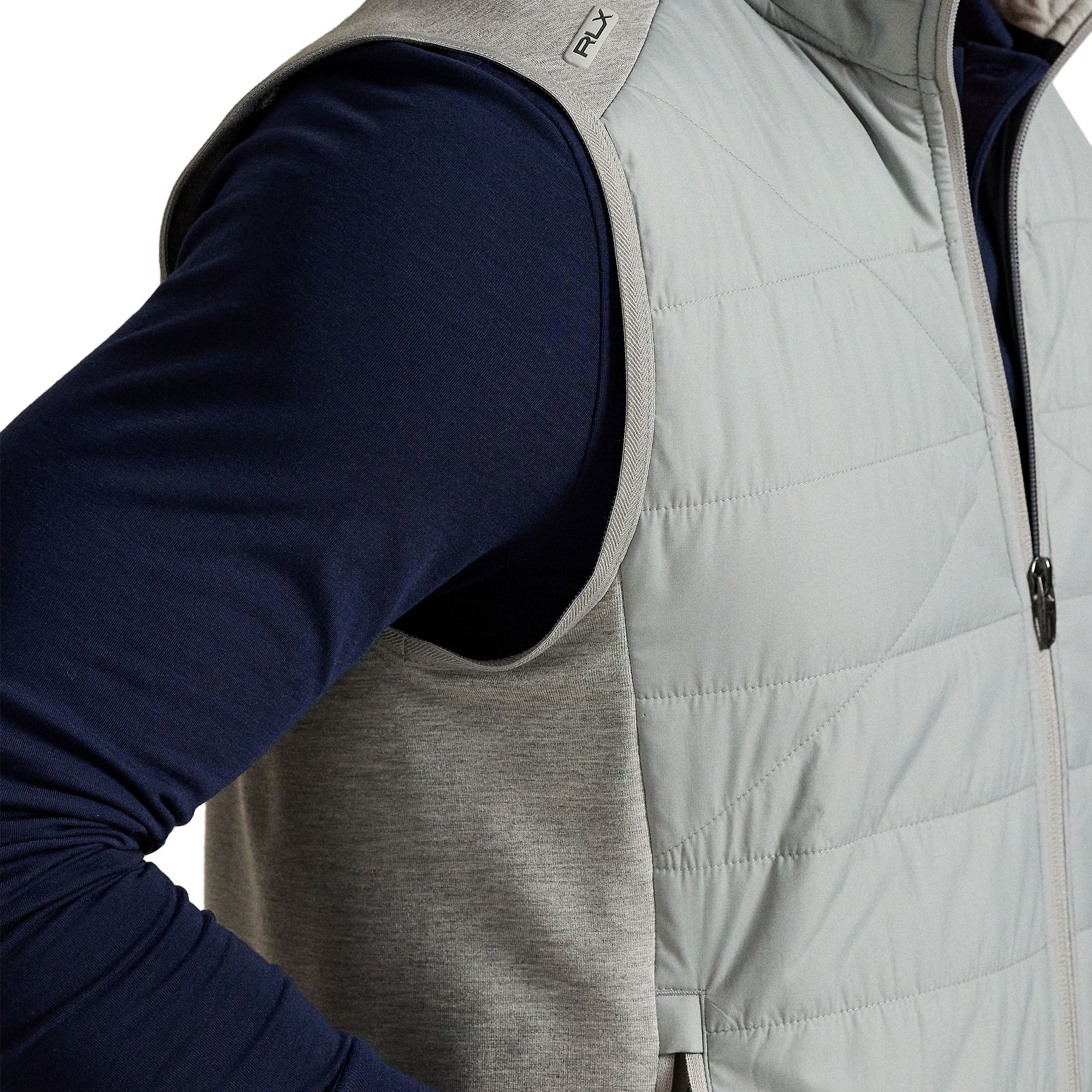 RLX Ralph Lauren Hybrid Full Zip Vest Andover Heather 002