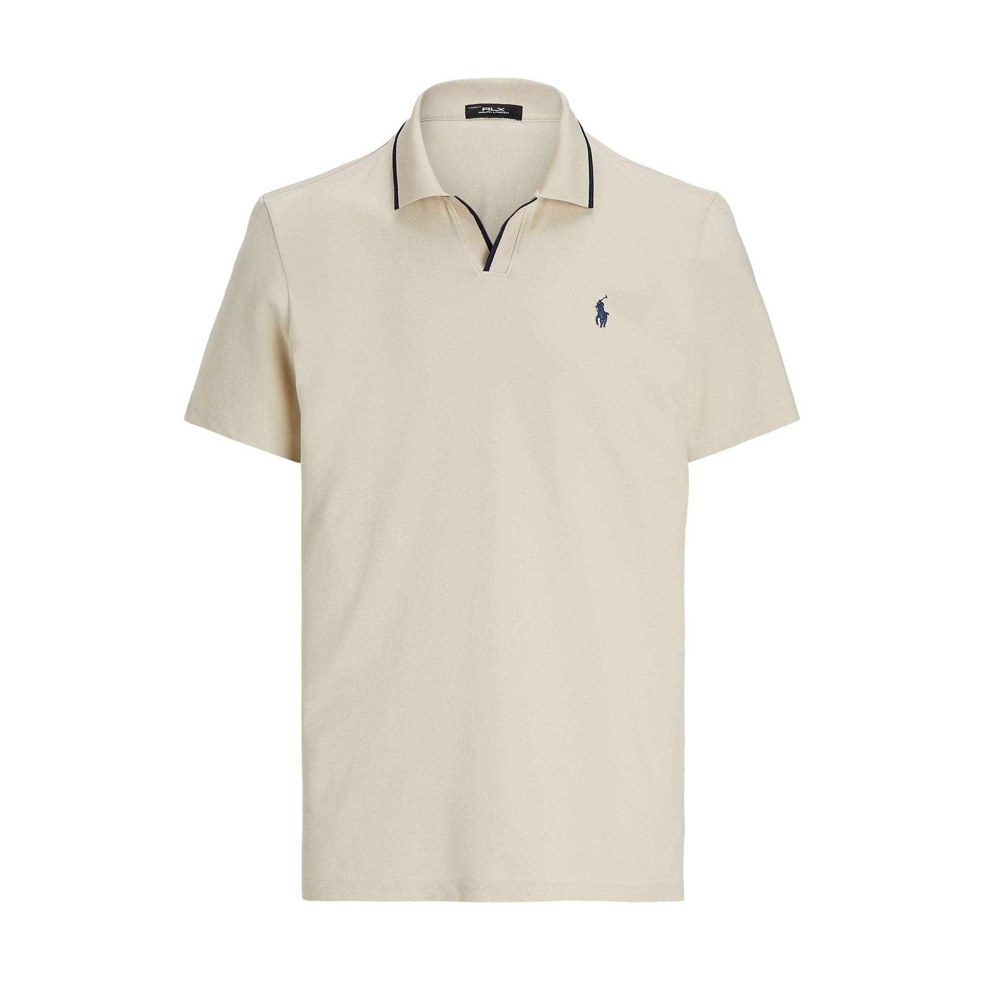 RLX Ralph Lauren Johnny Collar Polo Shirt Basic Sand/Navy 003