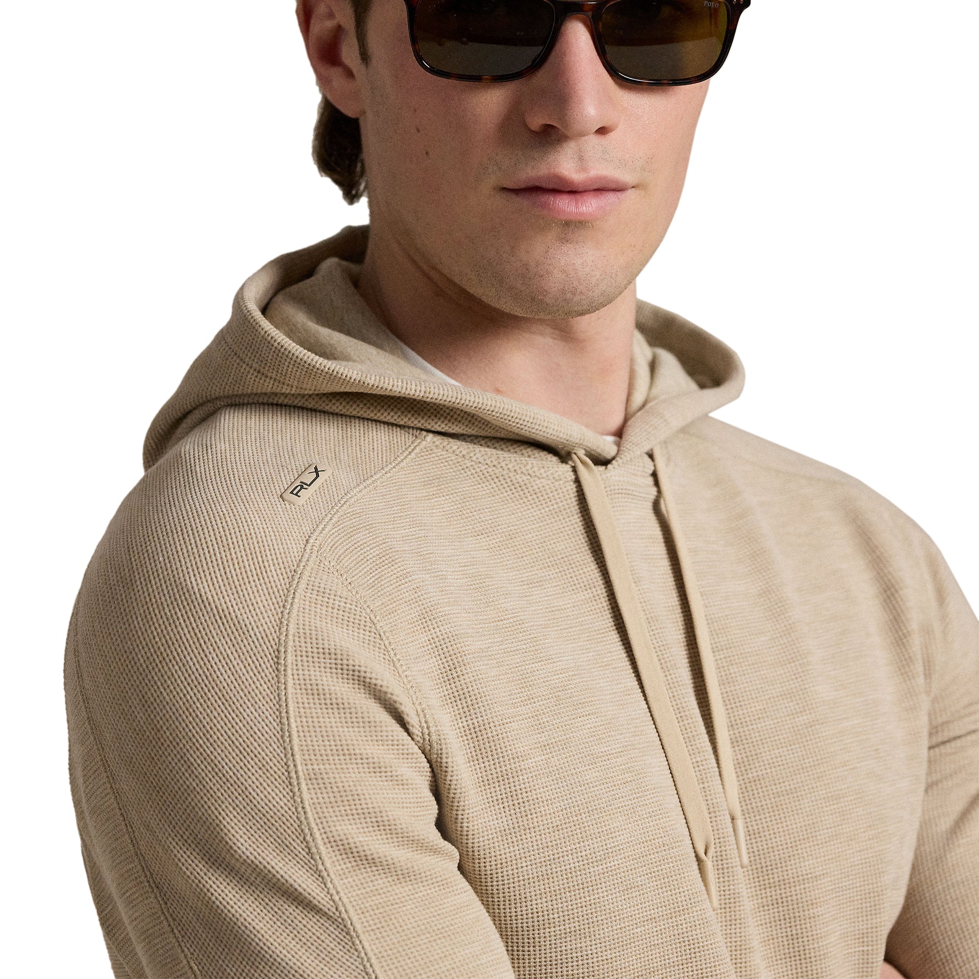 RLX Ralph Lauren Knit Hoodie Sand Heather 002