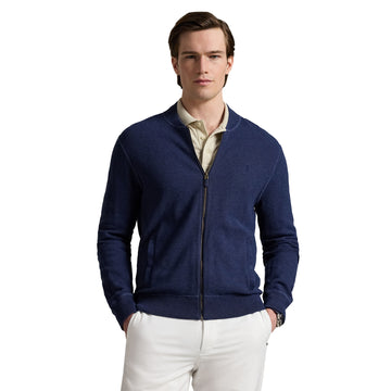 RLX Ralph Lauren Mesh Knit Full Zip Sweater Refined Navy 001