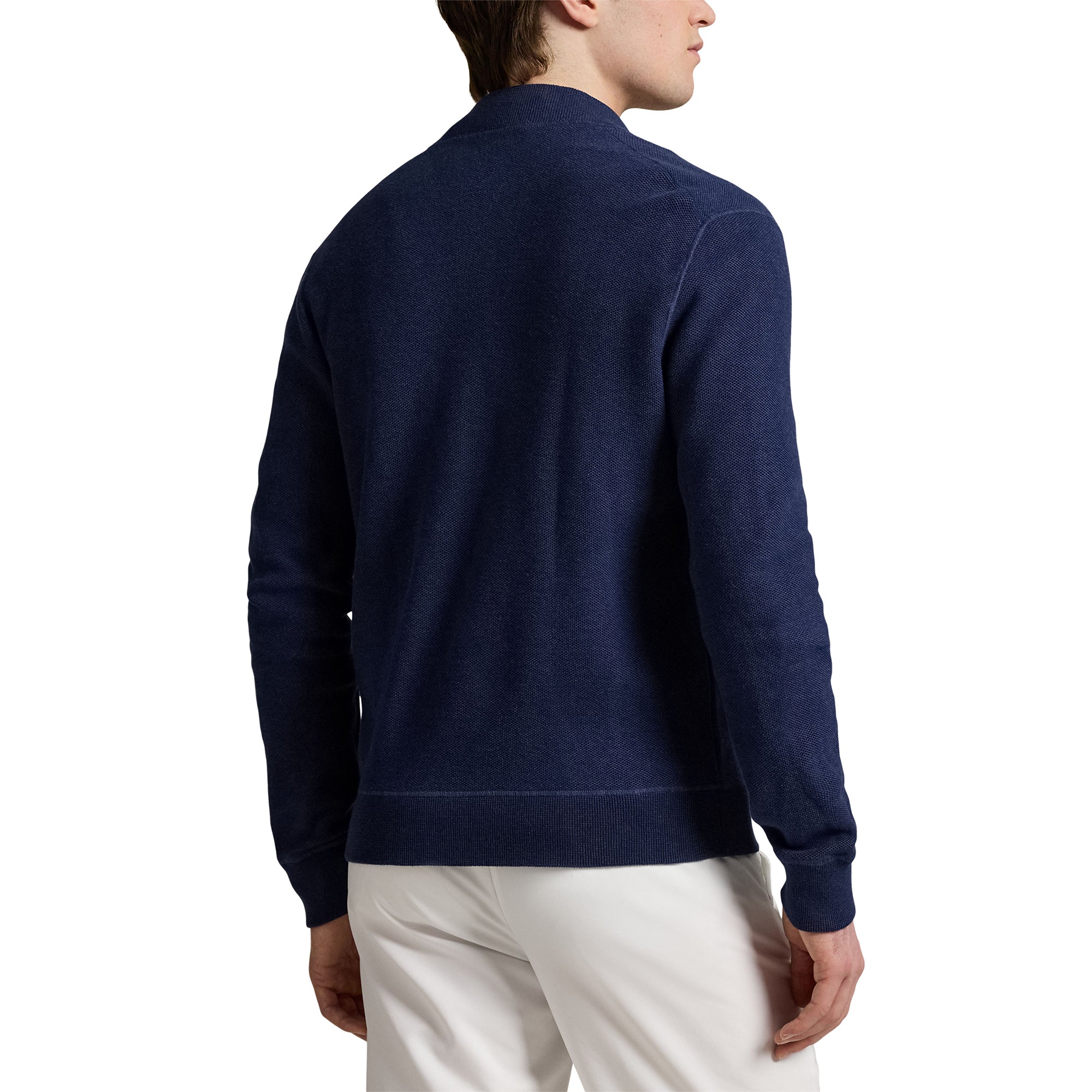 RLX Ralph Lauren Mesh Knit Full Zip Sweater Refined Navy 001