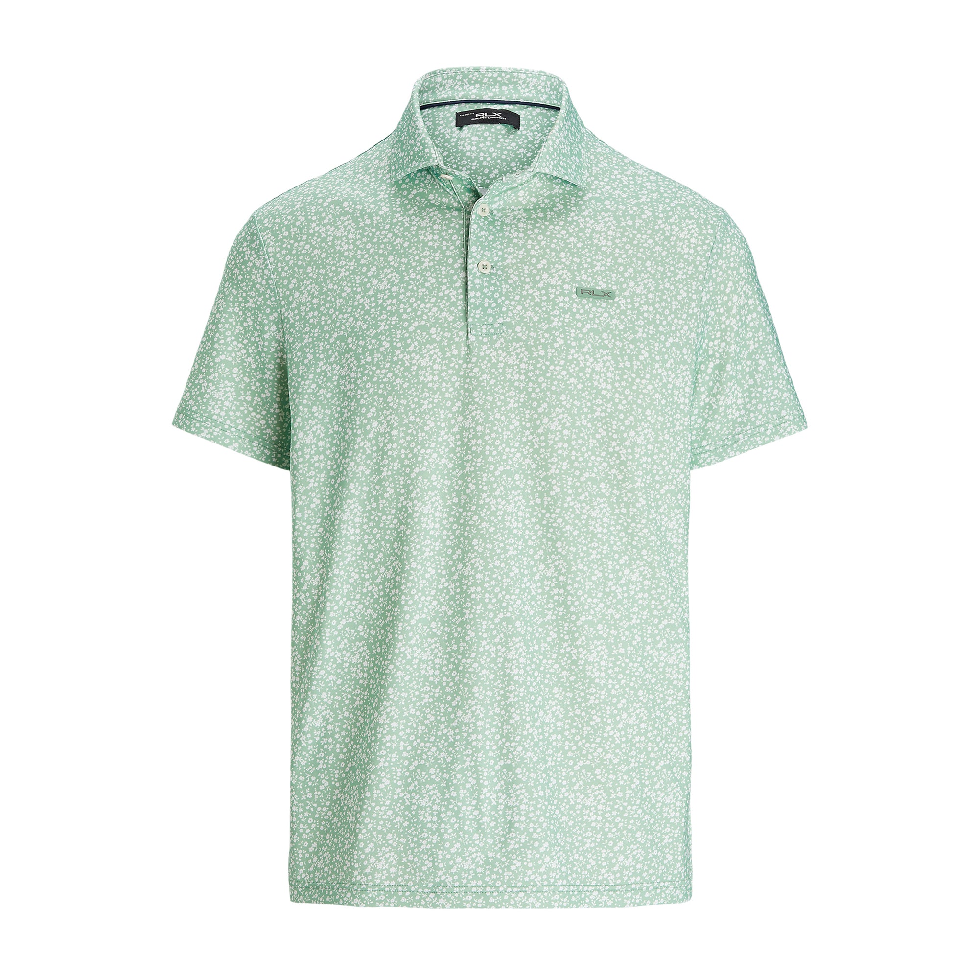 RLX Ralph Lauren Micro Toss Floral Polo Shirt Faded Mint 001