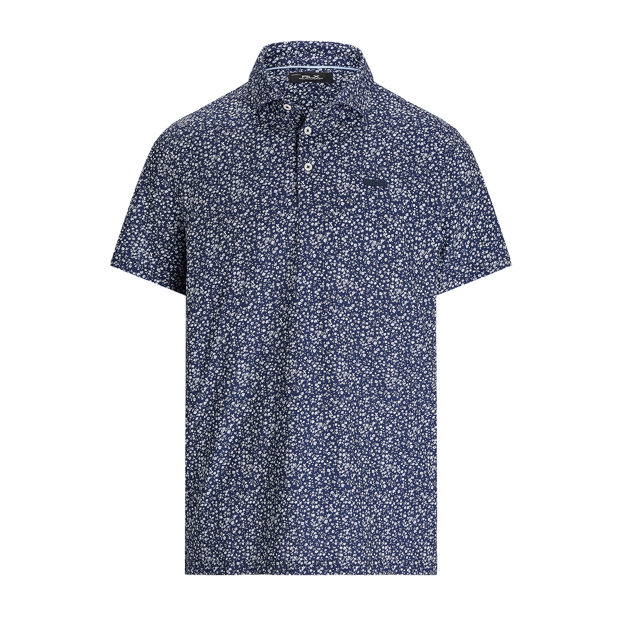 RLX Ralph Lauren Micro Toss Floral Polo Shirt Refined Navy 003