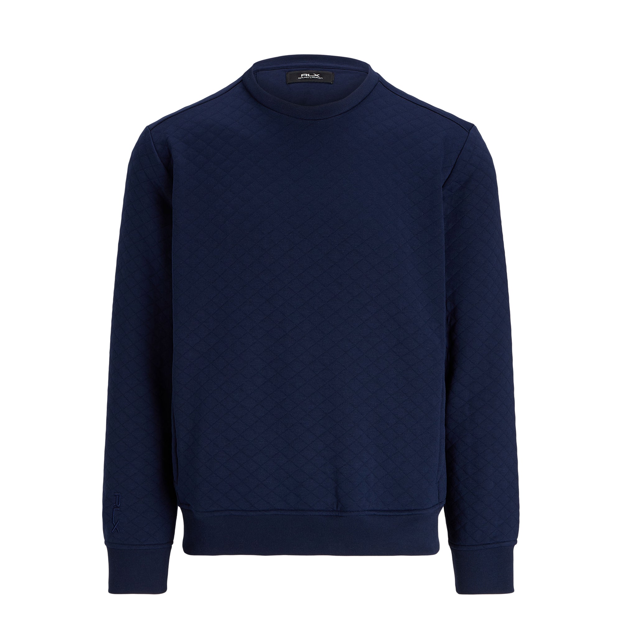 RLX Ralph Lauren Quilted Double Knit Crew Neck Refined Navy 002