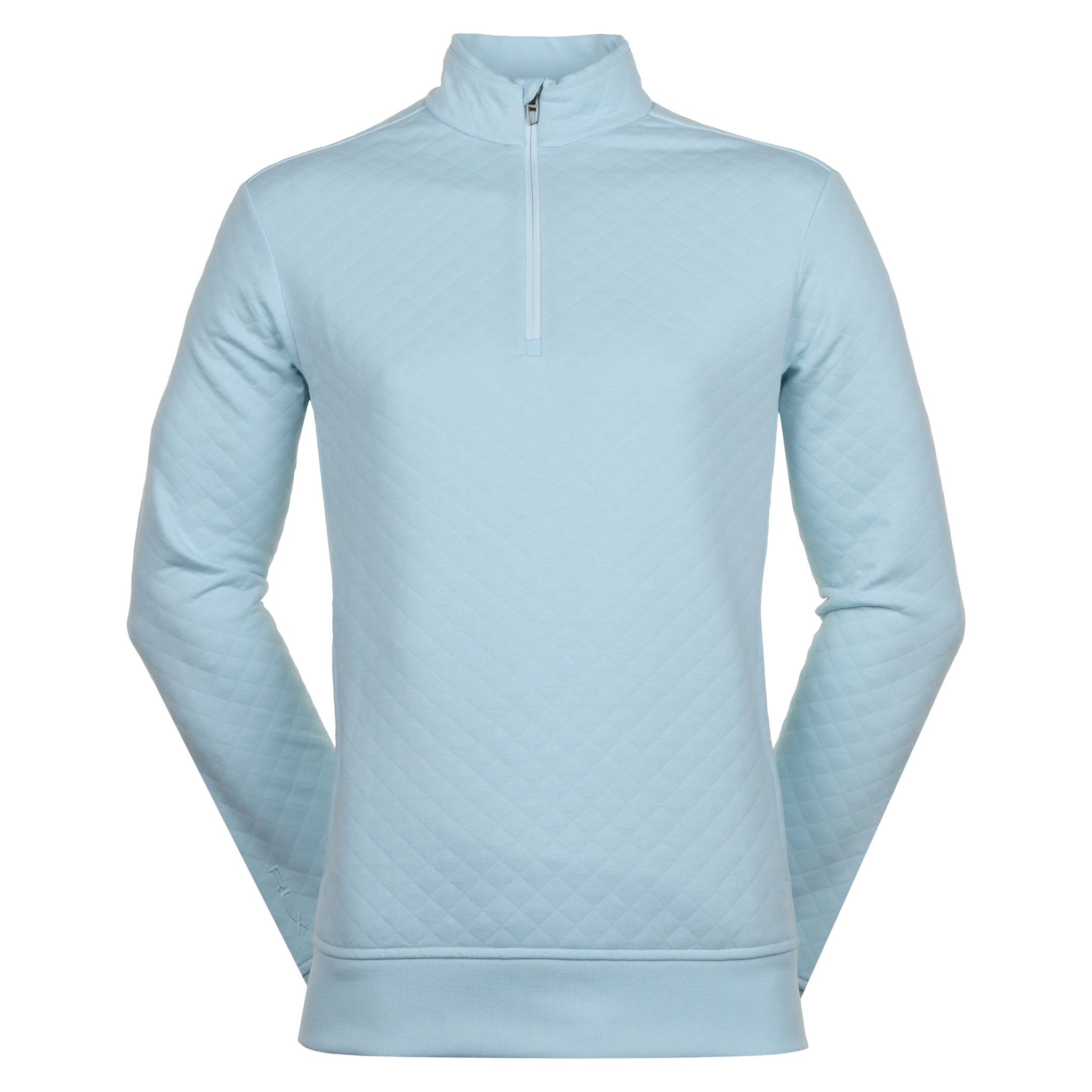 RLX Ralph Lauren Quilted Double Knit Half Zip Summer Aqua 002