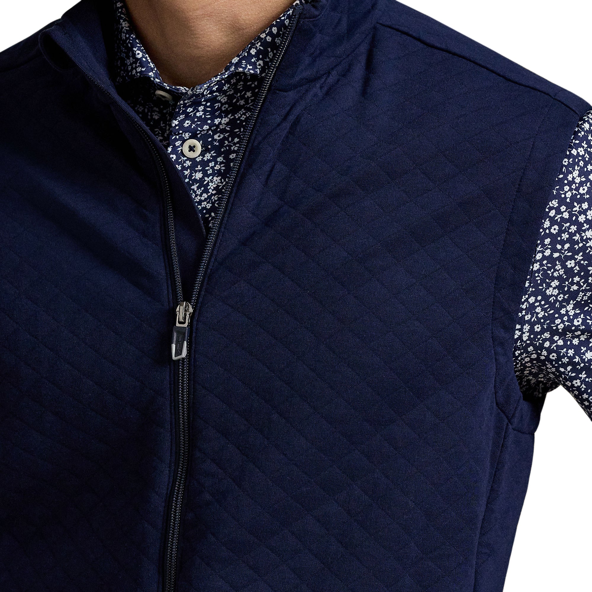 RLX Ralph Lauren Quilted Double Knit Vest Refined Navy 002