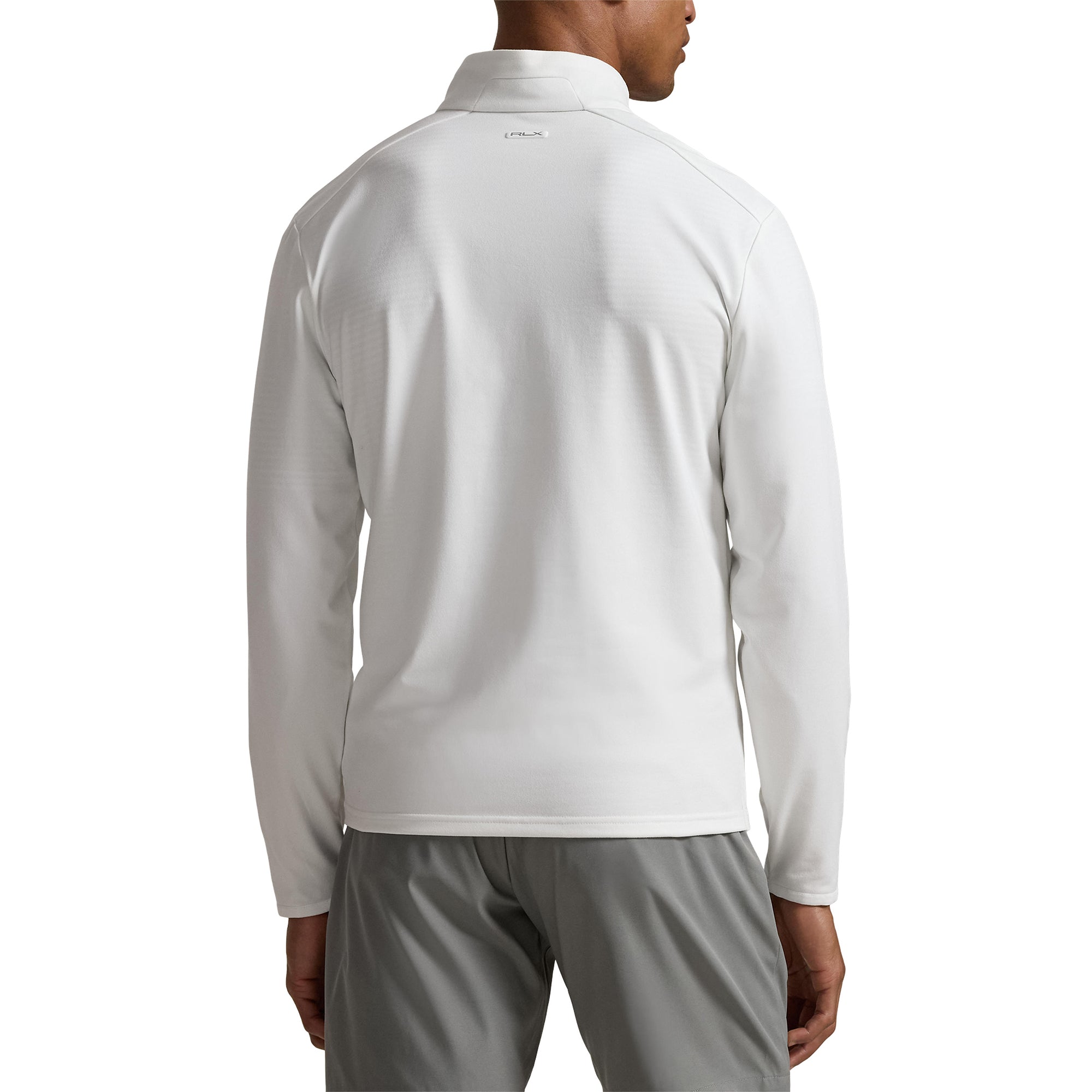 RLX Ralph Lauren Stretch Jersey Half Zip Ceramic White 001