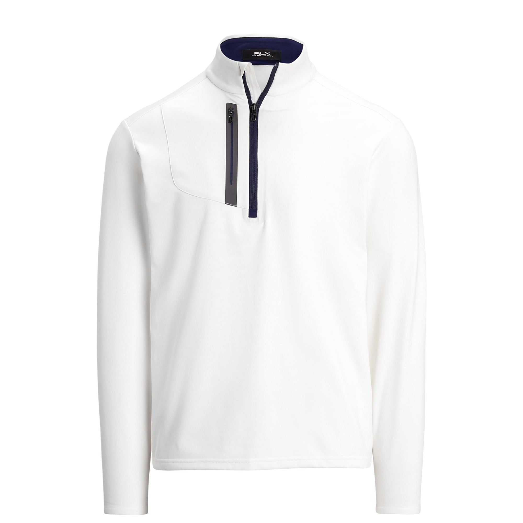 RLX Ralph Lauren Stretch Jersey Half Zip Ceramic White 001