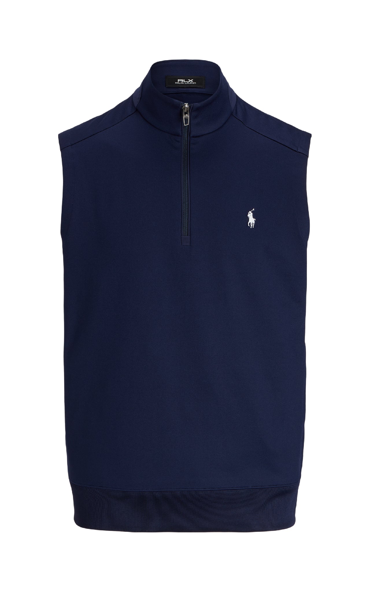 RLX Ralph Lauren Stretch Jersey 1/4 Zip Vest Refined Navy 001