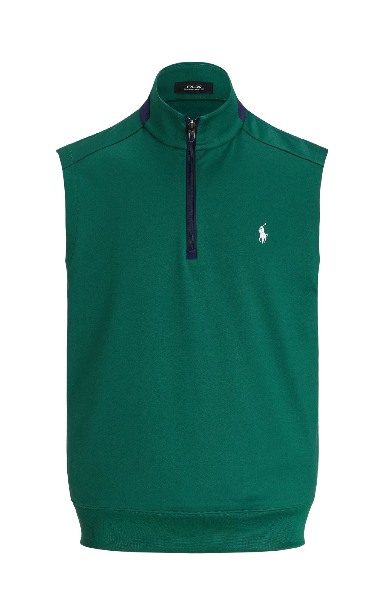 RLX Ralph Lauren Stretch Jersey 1/4 Zip Vest Kelly Green 003