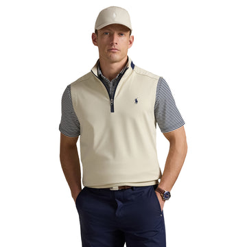 RLX Ralph Lauren Stretch Jersey 1/4 Zip Vest Basic Sand 004